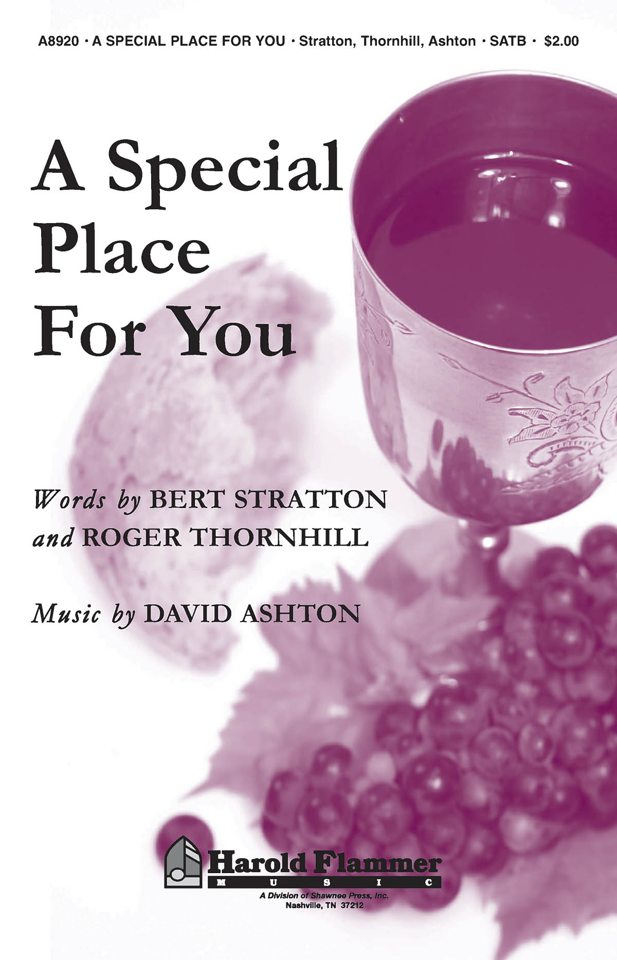 David Ashton: A Special Place for You: SATB: Vocal Score