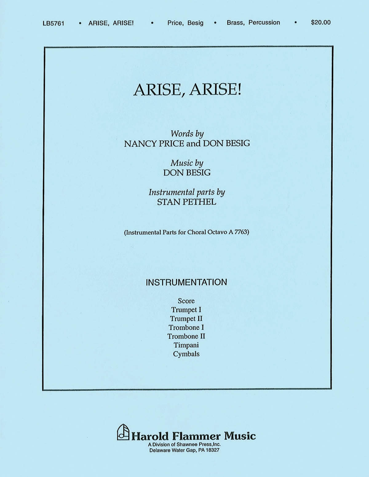Don Besig Nancy Price: Arise! Arise!: Part