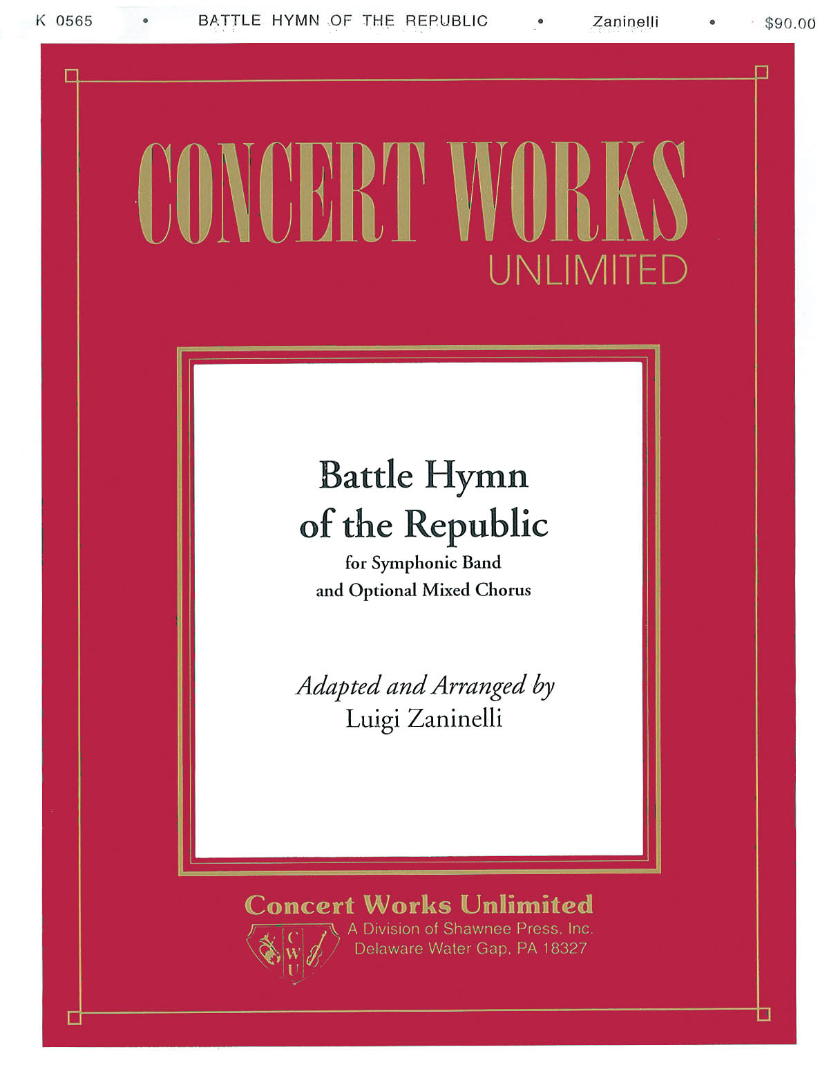 Battle Hymn of the Republic: Concert Band: Score & Parts