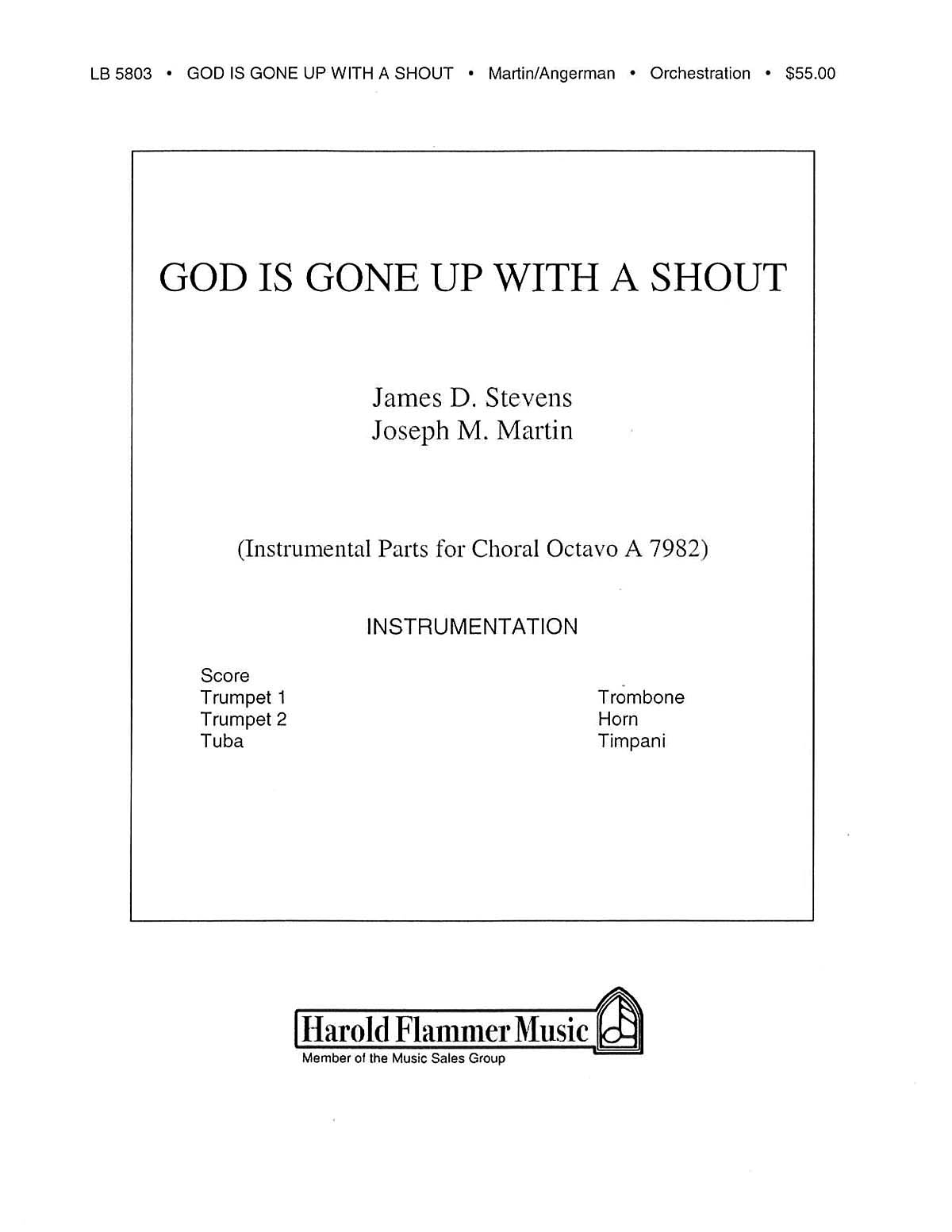 David Angerman Joseph M. Martin: God Is Gone Up with a Shout: Orchestra: Parts