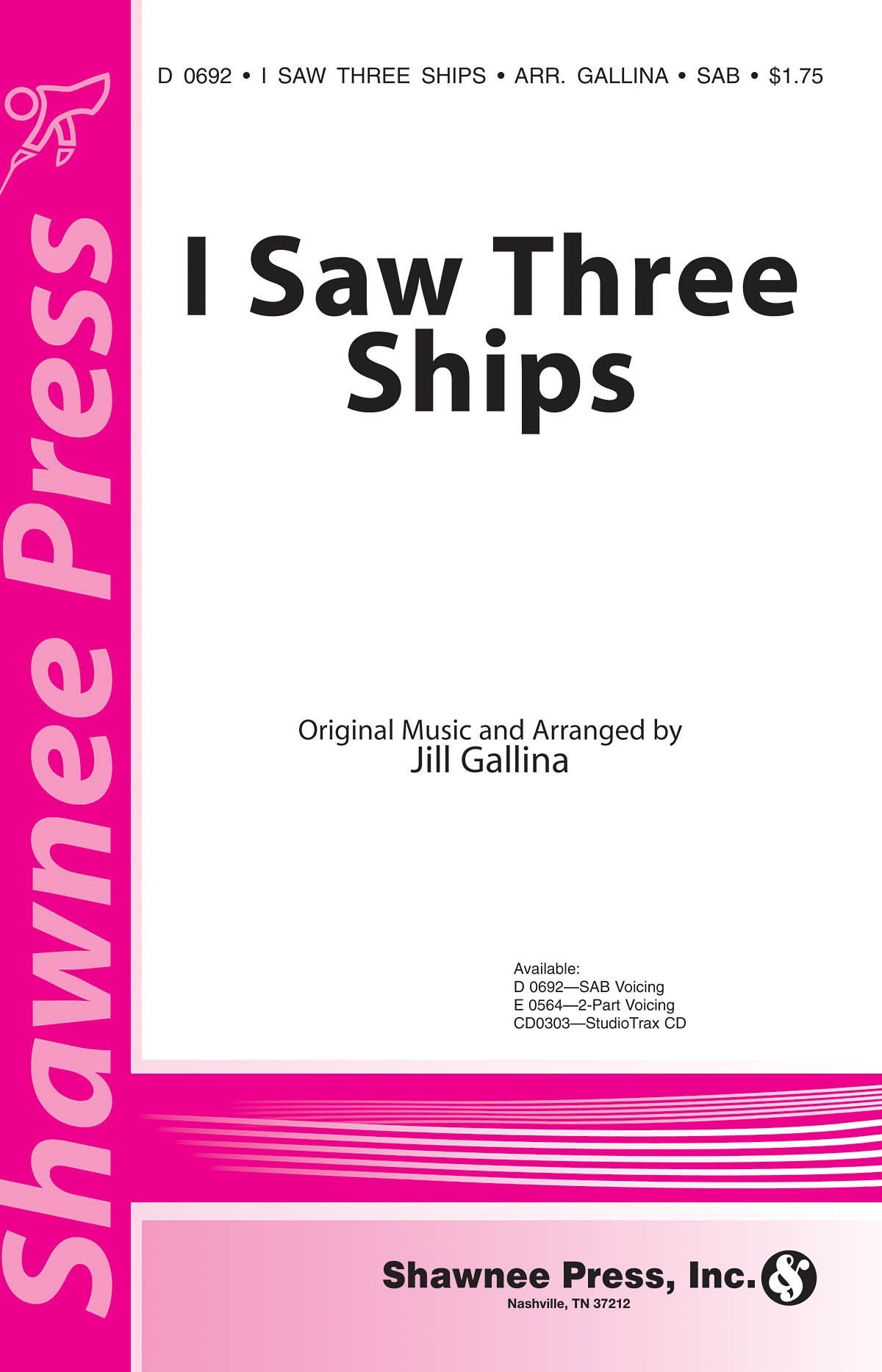 I Saw Three Ships: SAB: Vocal Score