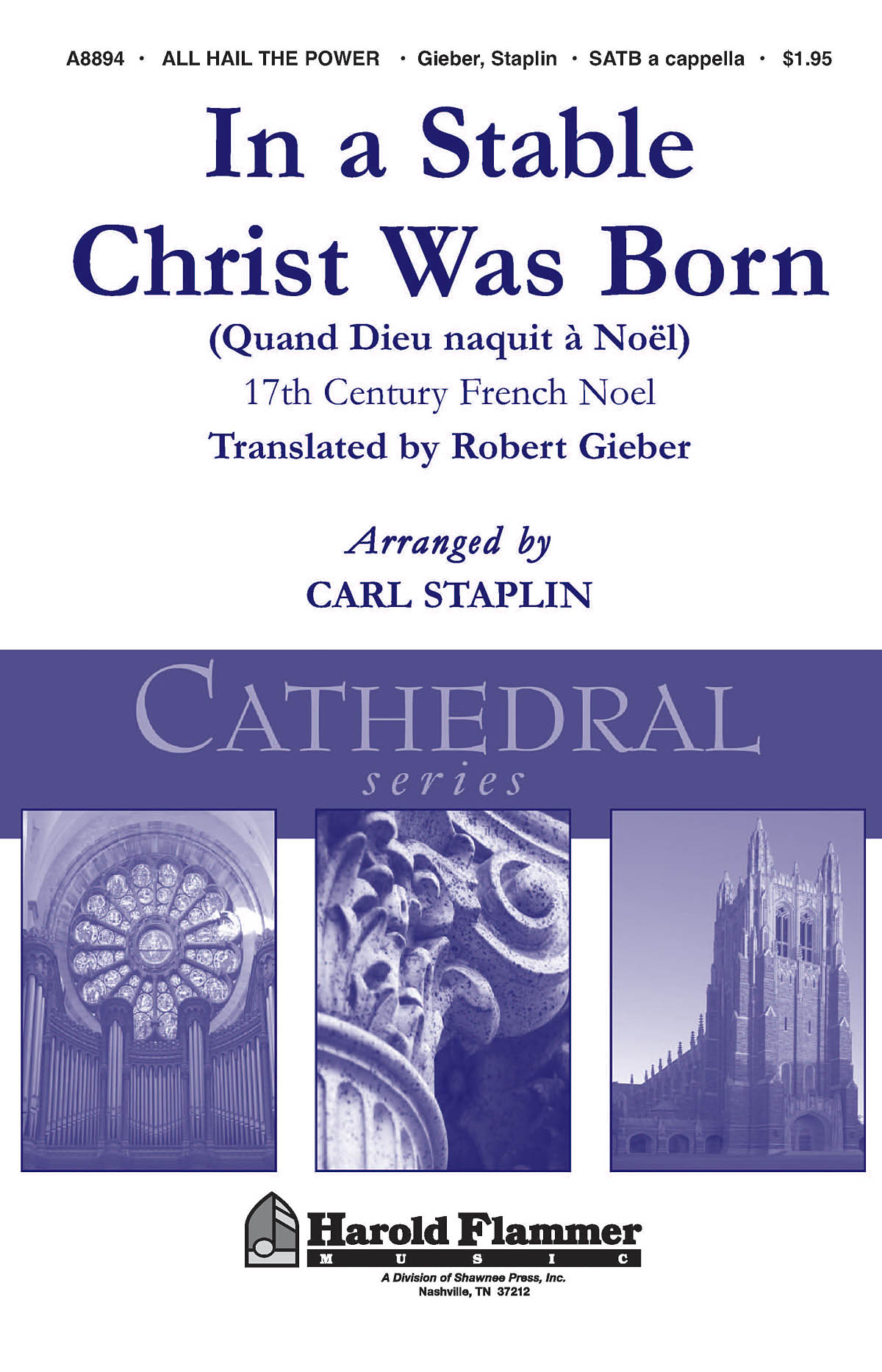 In a Stable Christ Was Born: SATB: Vocal Score