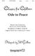 Ludwig van Beethoven: Ode to Peace: 2-Part Choir: Vocal Score