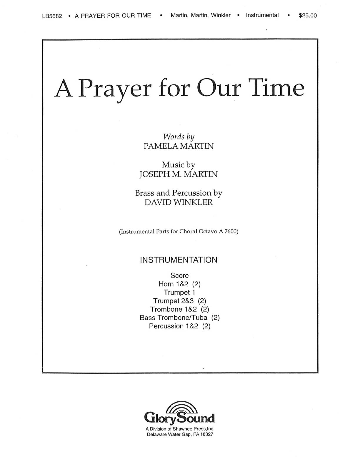 Joseph M. Martin Pamela Martin: A Prayer for Our Time: Part