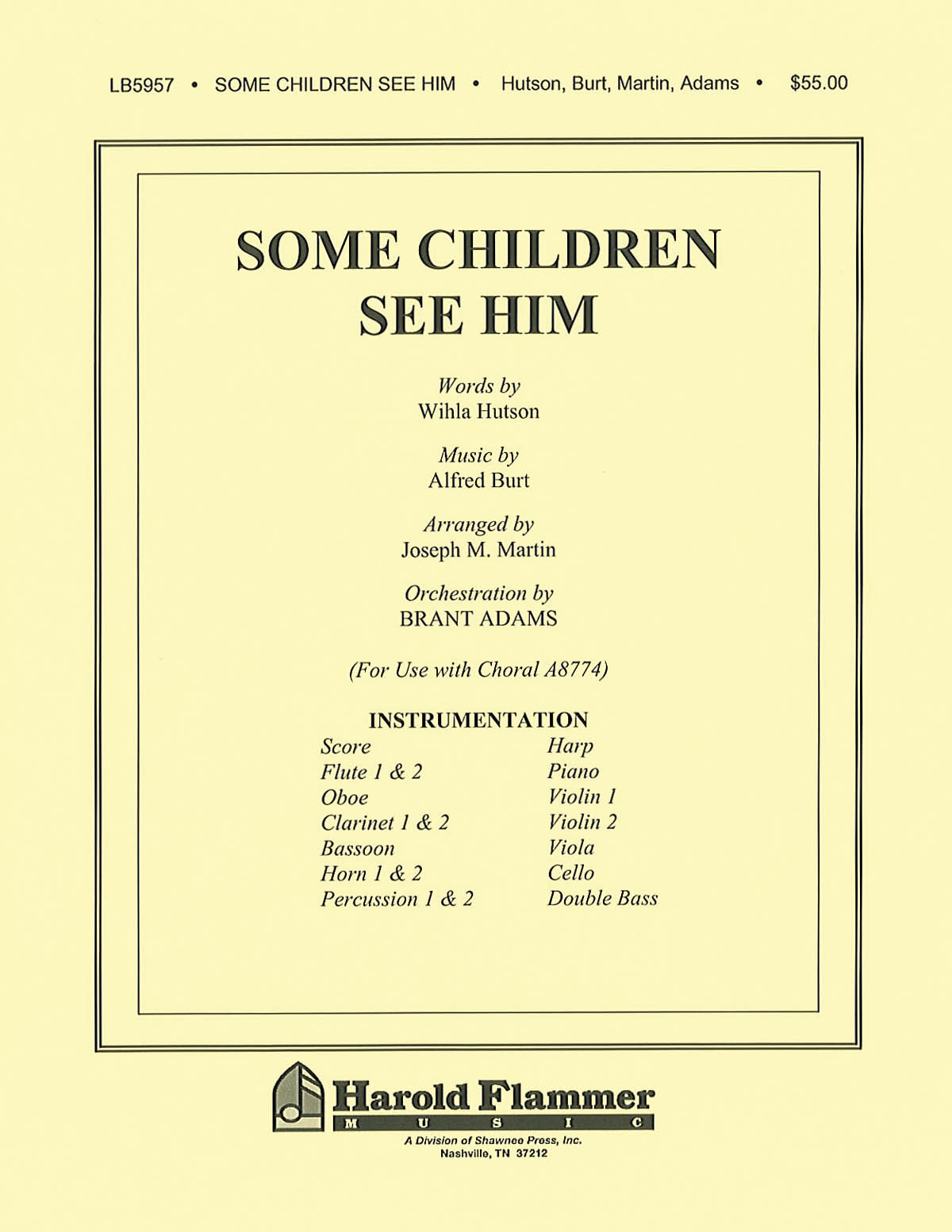 Alfred Burt: Some Children See Him: Orchestra: Parts