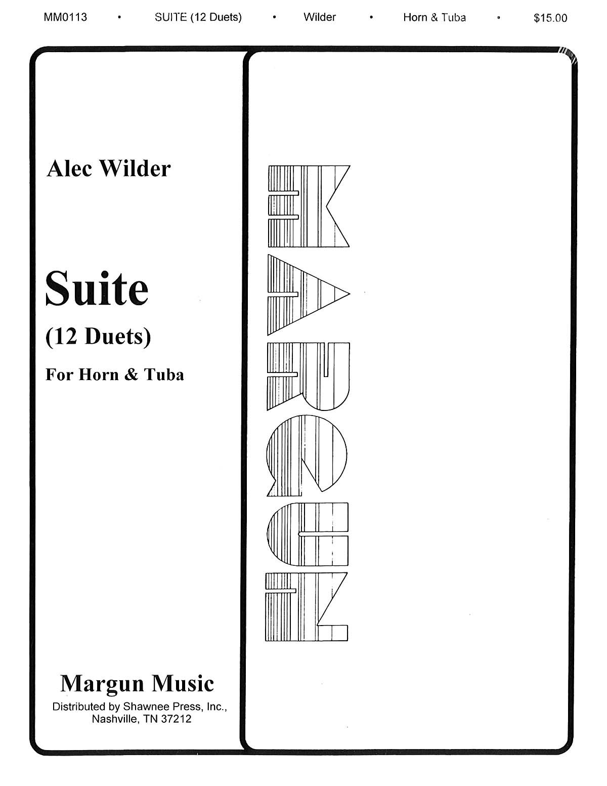Alec Wilder: 12 Duets for Horn and Tuba: French Horn: Instrumental Album