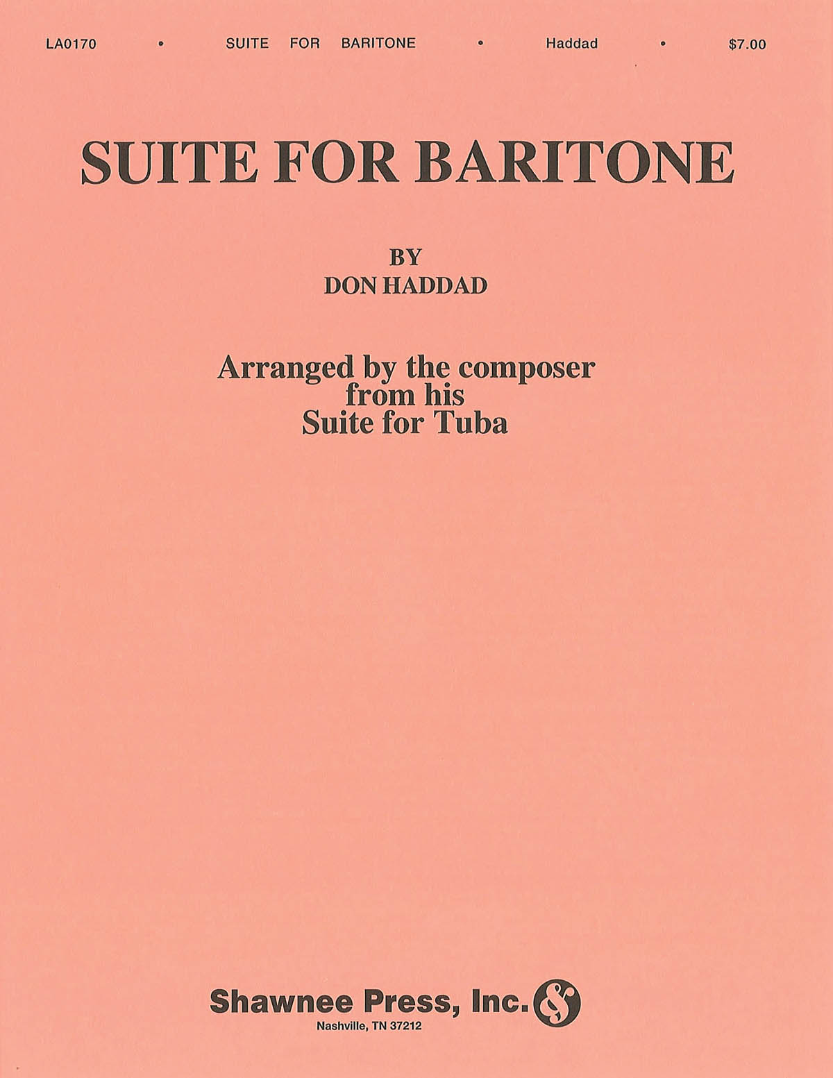 Don Haddad: Suite For Baritone: Baritone: Instrumental Work