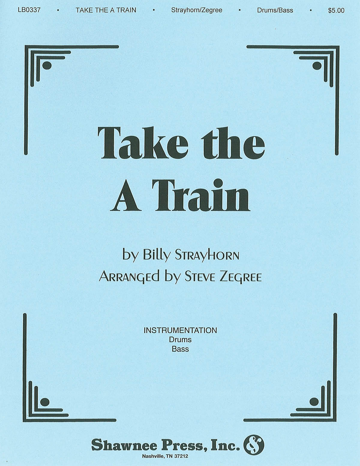 Take the 'A' Train Bass/Drums: Mixed Choir: Vocal Score