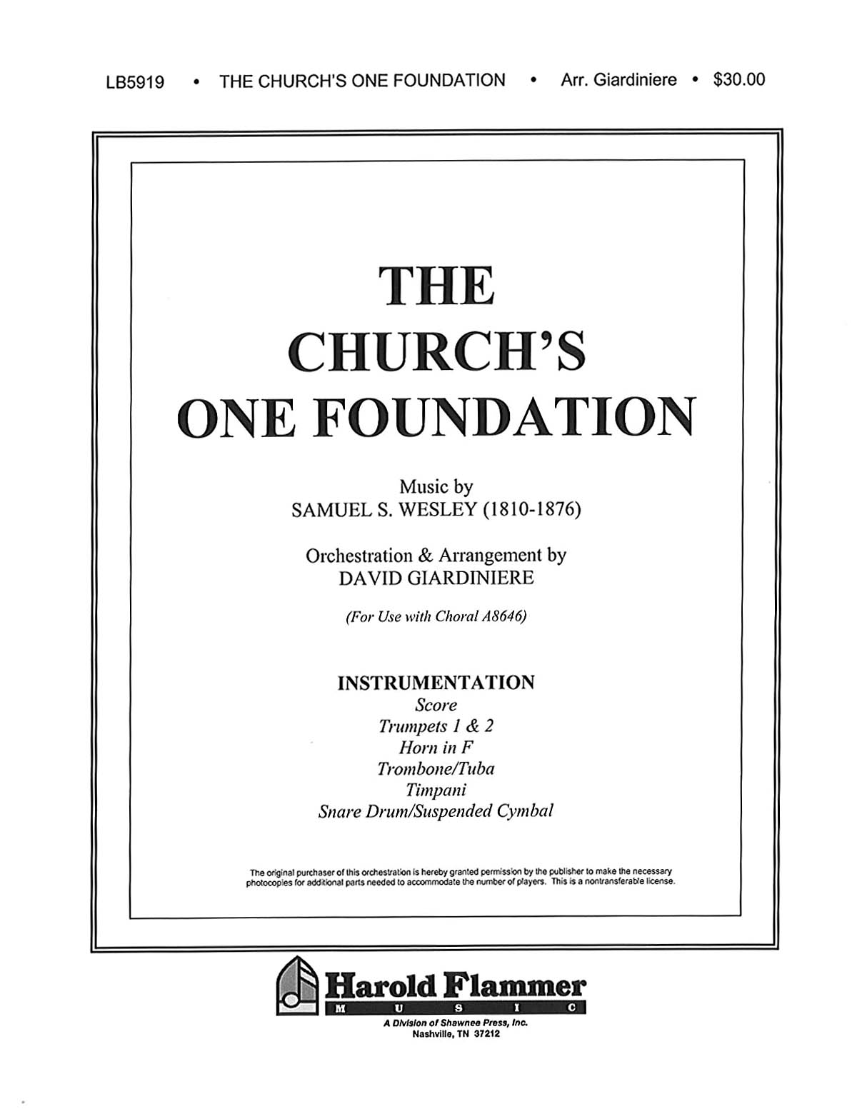 Samuel J. Stone Samuel Sebastian Wesley: The Church's One Foundation: Part