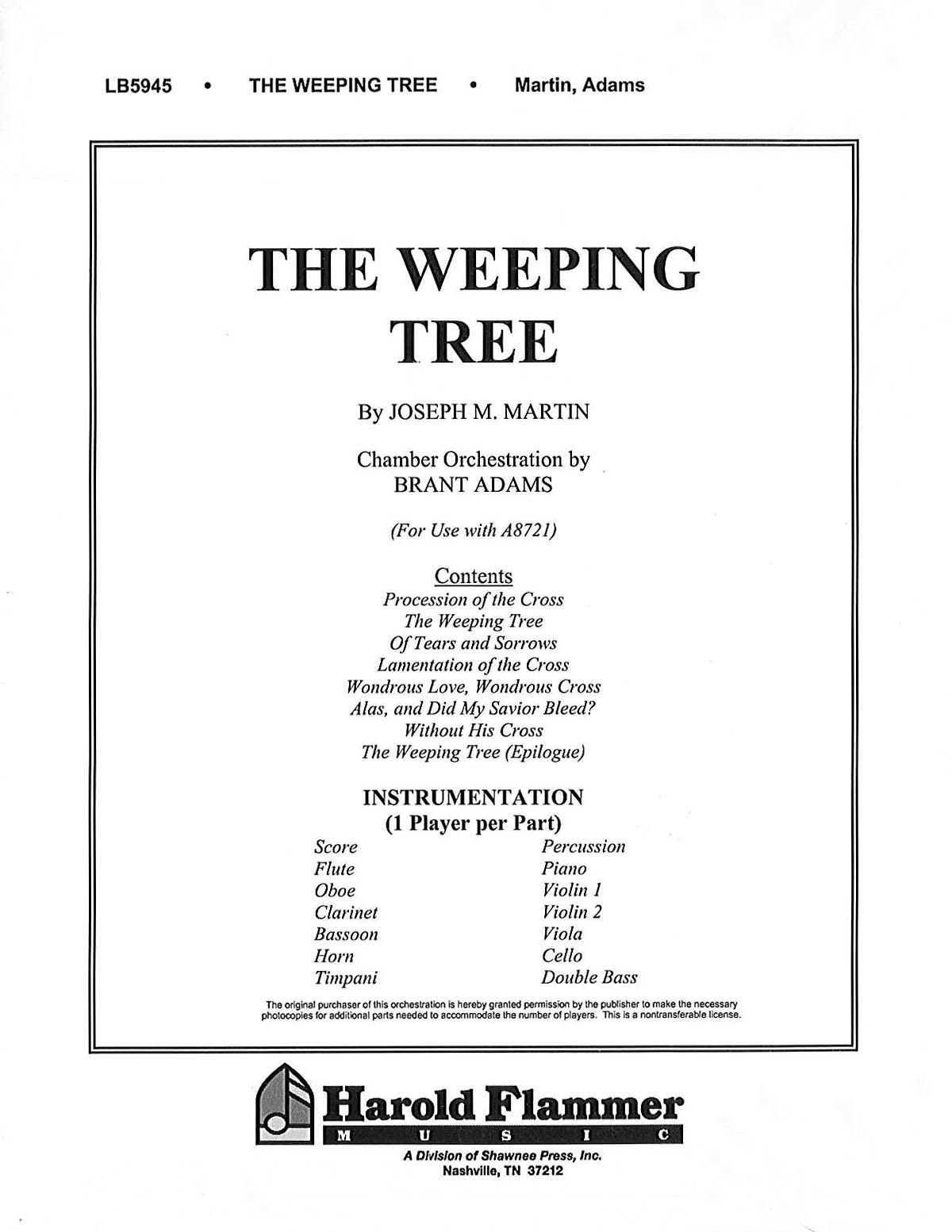 Joseph M. Martin: The Weeping Tree: Parts