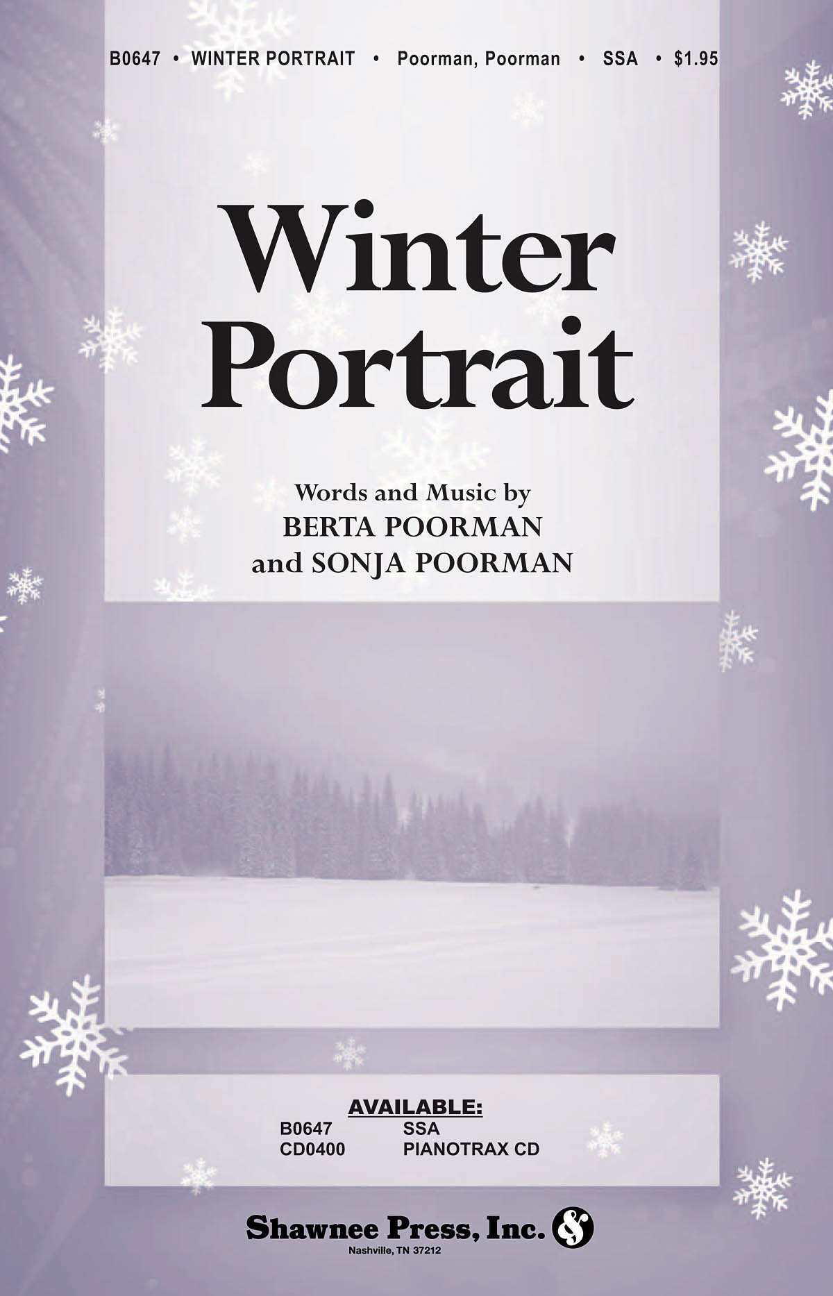 Berta Poorman Sonja Poorman: Winter Portrait: SSA: Vocal Score