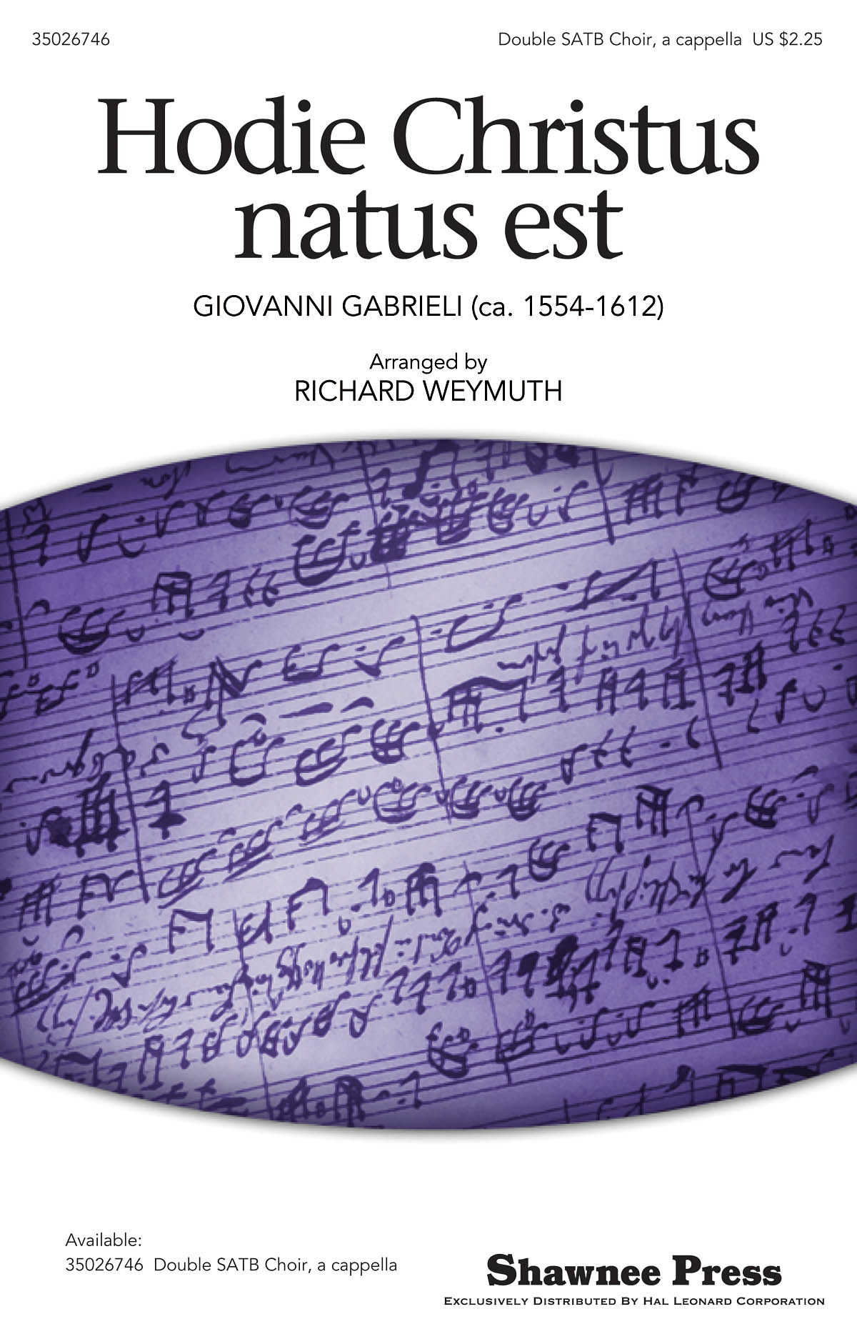 Giovanni Gabrieli: Hodie Christus Natus Est: Double Choir: Vocal Score
