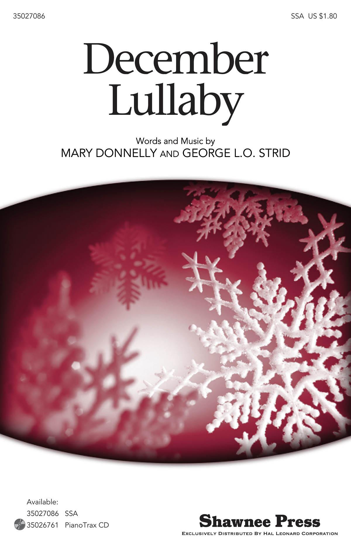 George L.O. Strid Mary Donnelly: December Lullaby: SSA: Vocal Score