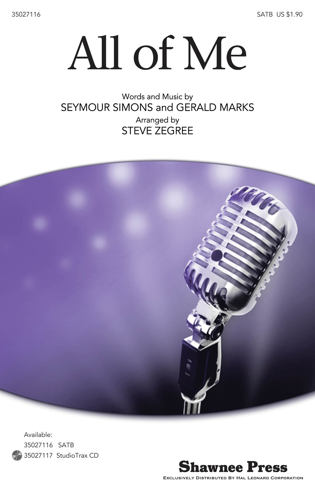 Gerald Marks Seymour Simons: All of Me: SATB: Vocal Score