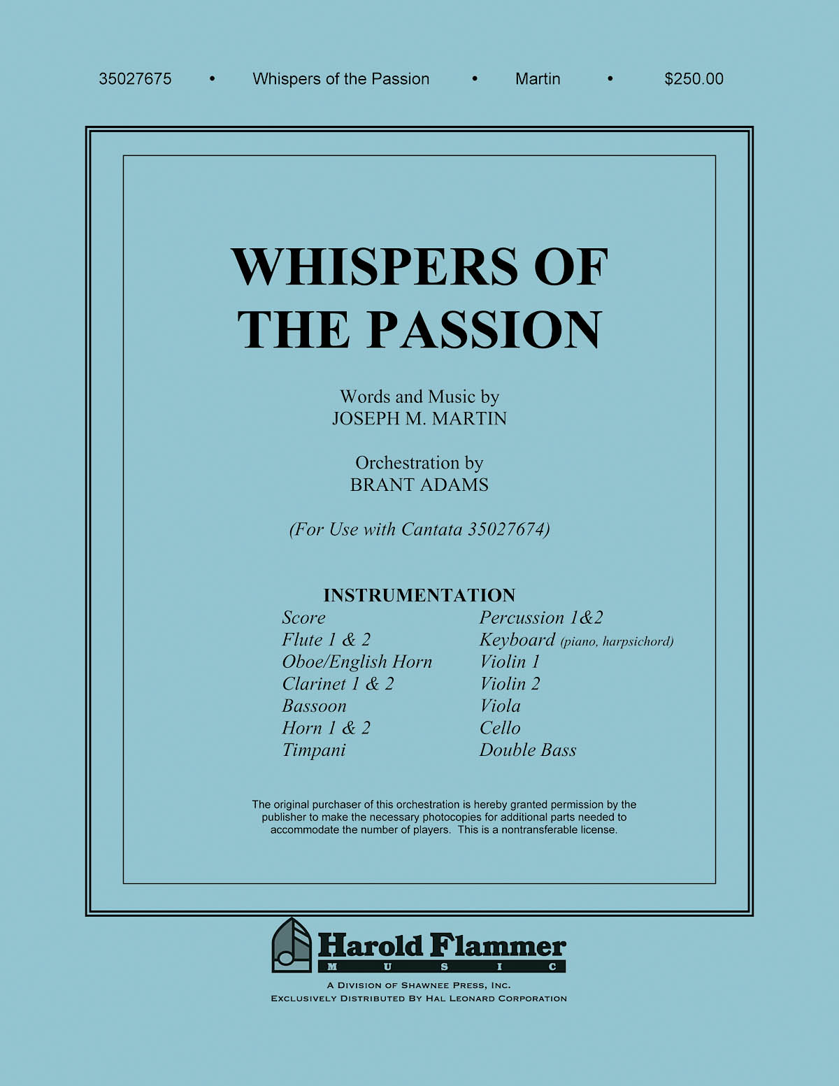 Joseph M. Martin: Whispers of the Passion: Parts
