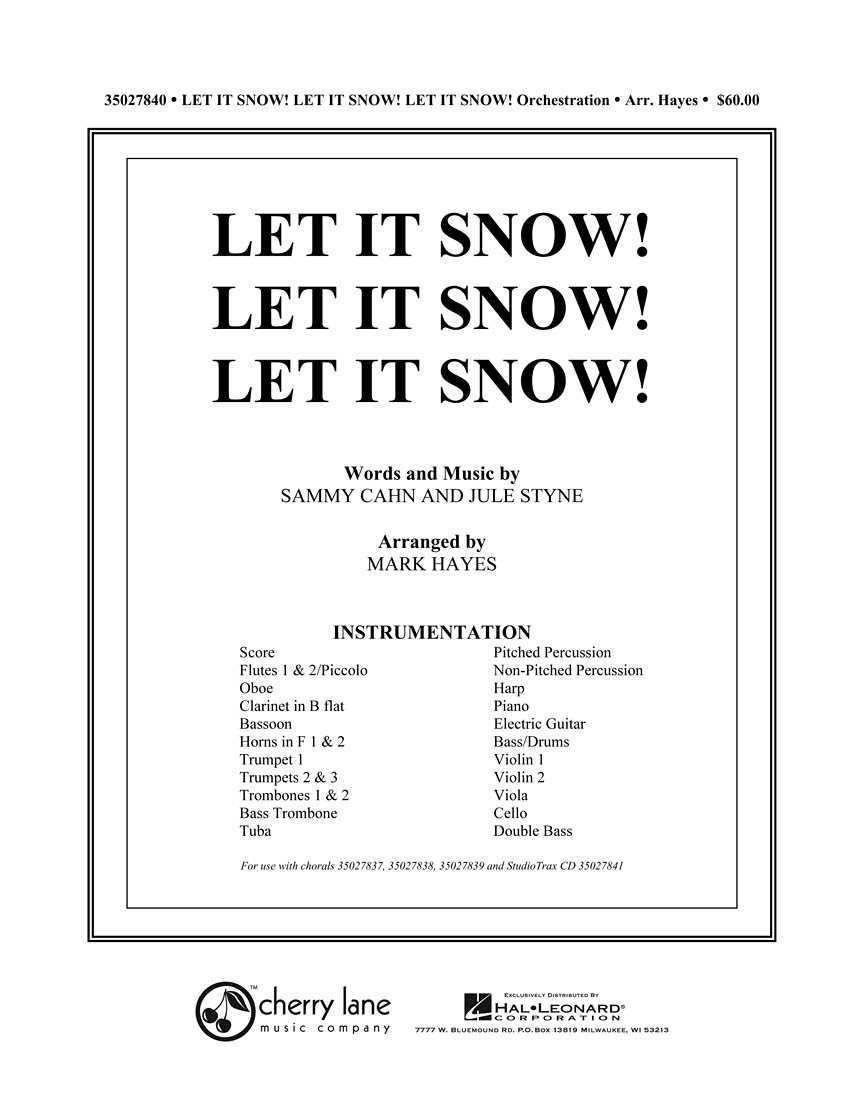 Jule Styne Sammy Cahn: Let It Snow! Let It Snow! Let It Snow!: Orchestra: Parts