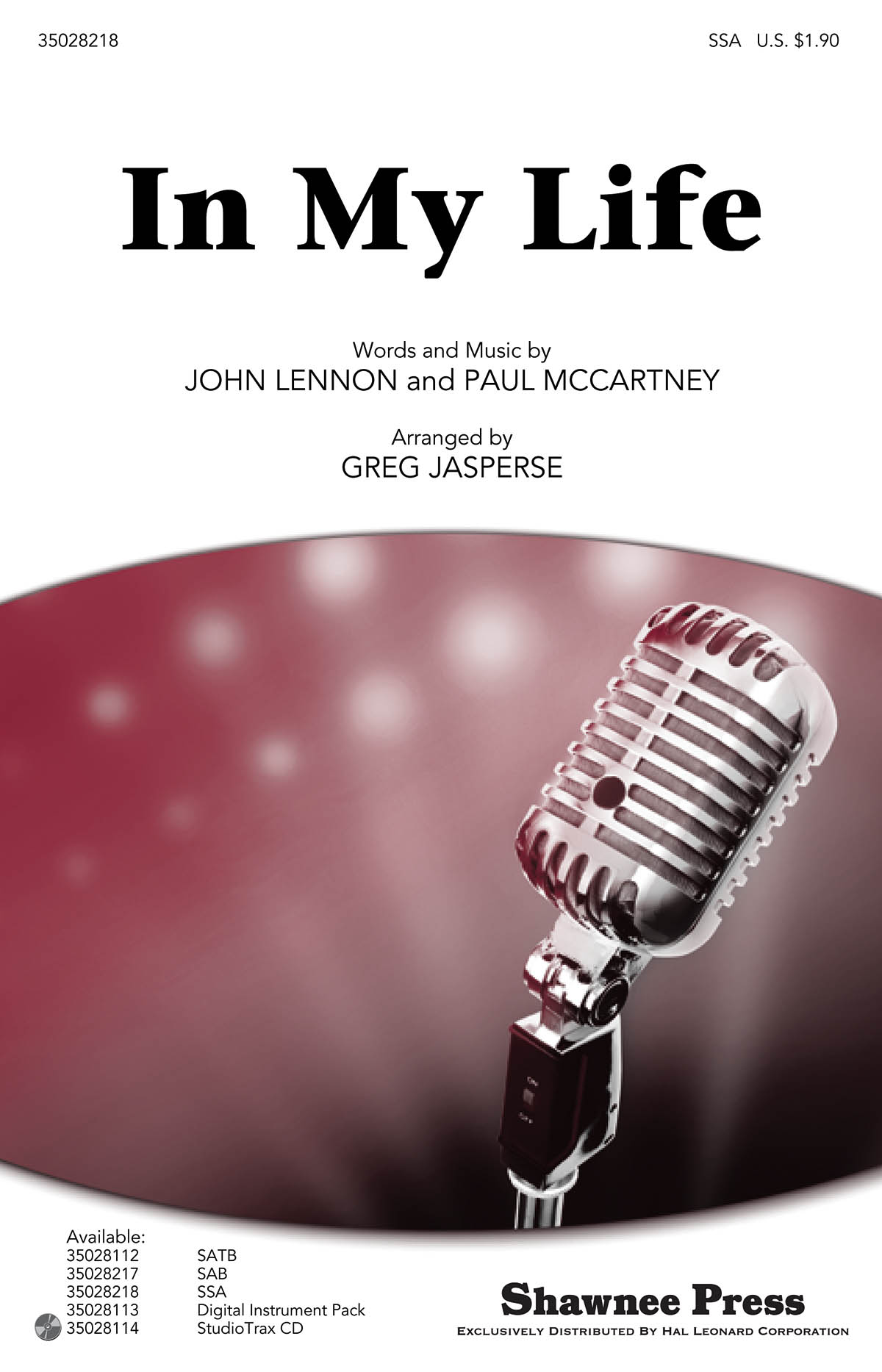 John Lennon Paul McCartney: In My Life: SSA: Vocal Score