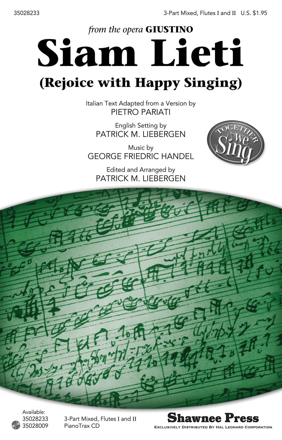 Georg Friedrich Hndel: Siam Lieti: 3-Part Choir: Vocal Score