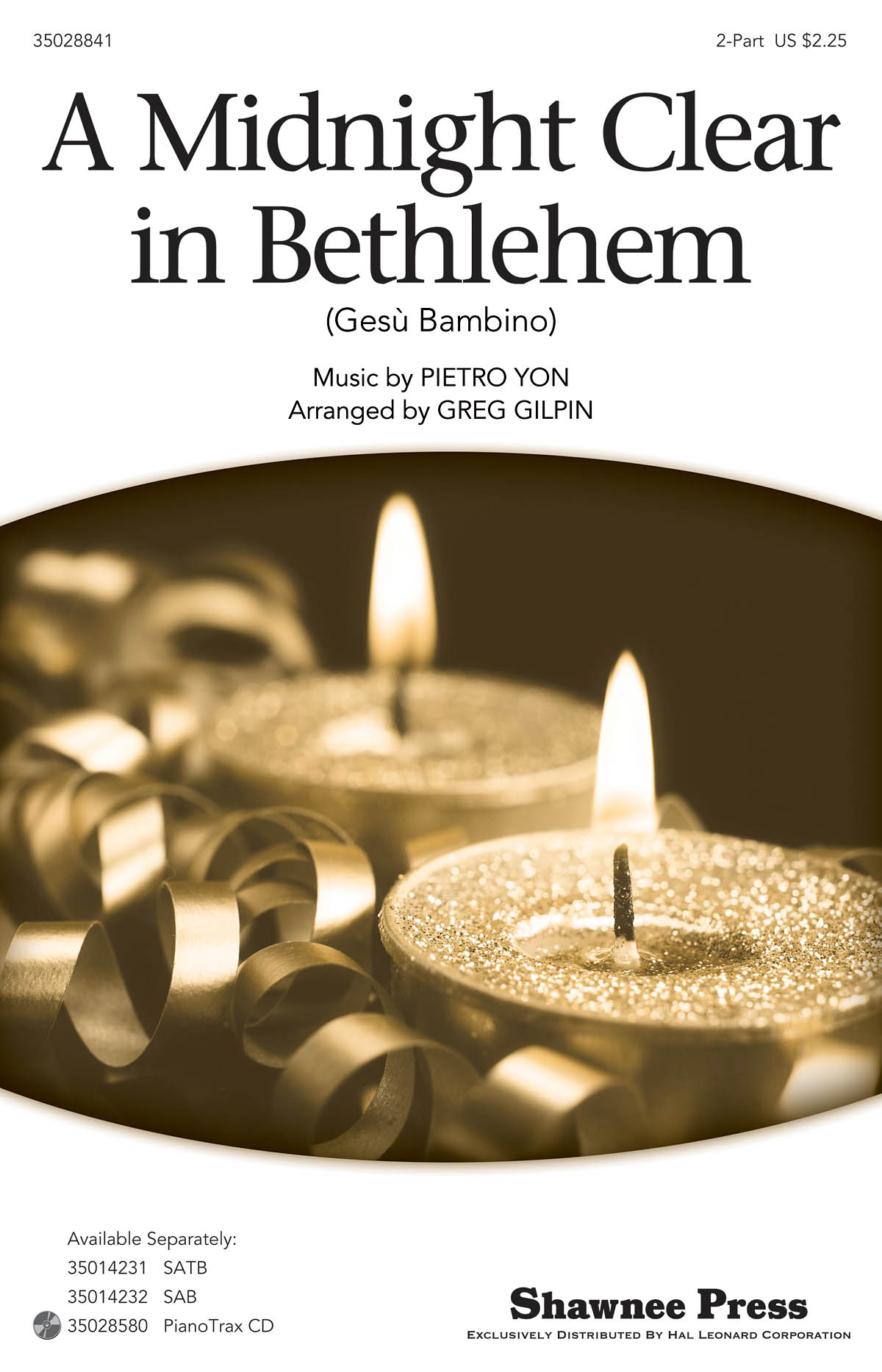 Pietro Yon: A Midnight Clear in Bethlehem: 2-Part Choir: Vocal Score