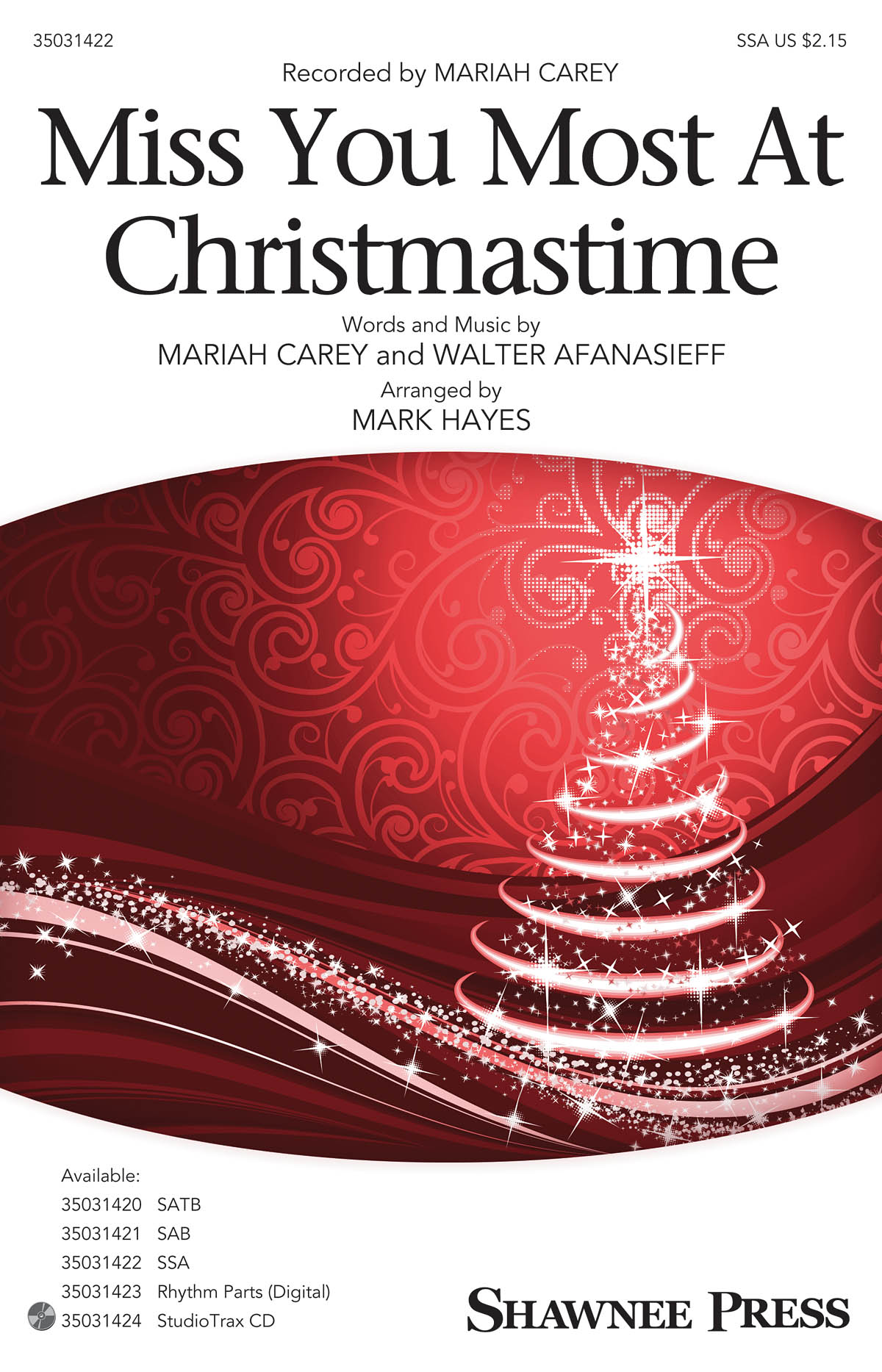 Miss You Most at Christmas Time: SSA: Vocal Score
