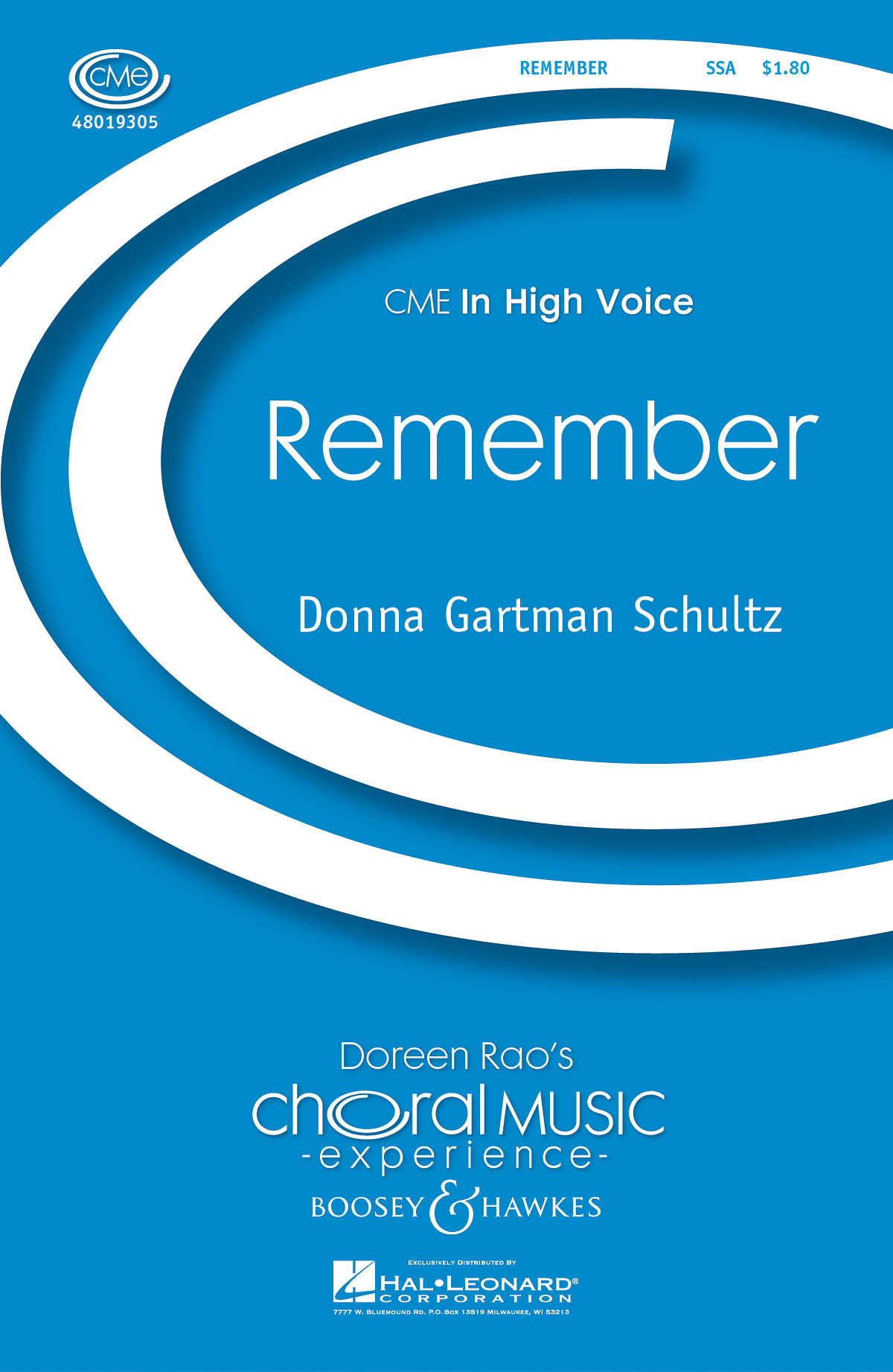Donna Gartman Schultz: Remember: SSA: Vocal Score
