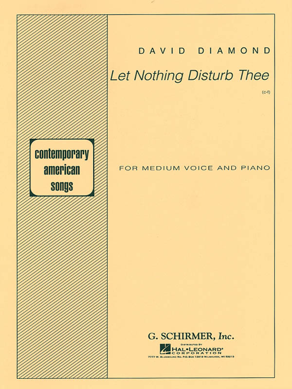 David Diamond: Let Nothing Disturb Thee: Voice & Piano: Vocal Score