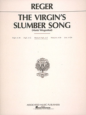 Max Reger: Virgin's Slumber Song: Medium Voice: Single Sheet