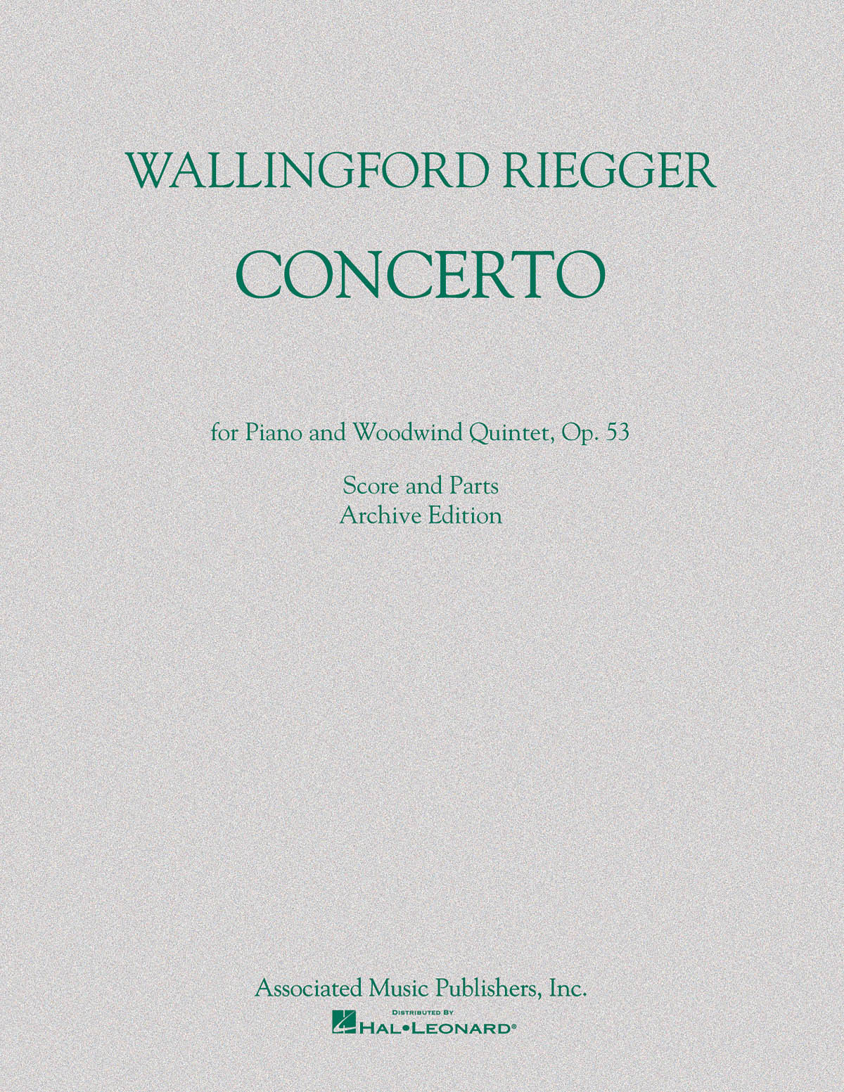 Wallingford Riegger: Concerto for Piano and Woodwind Quintet  Op. 53: Wind