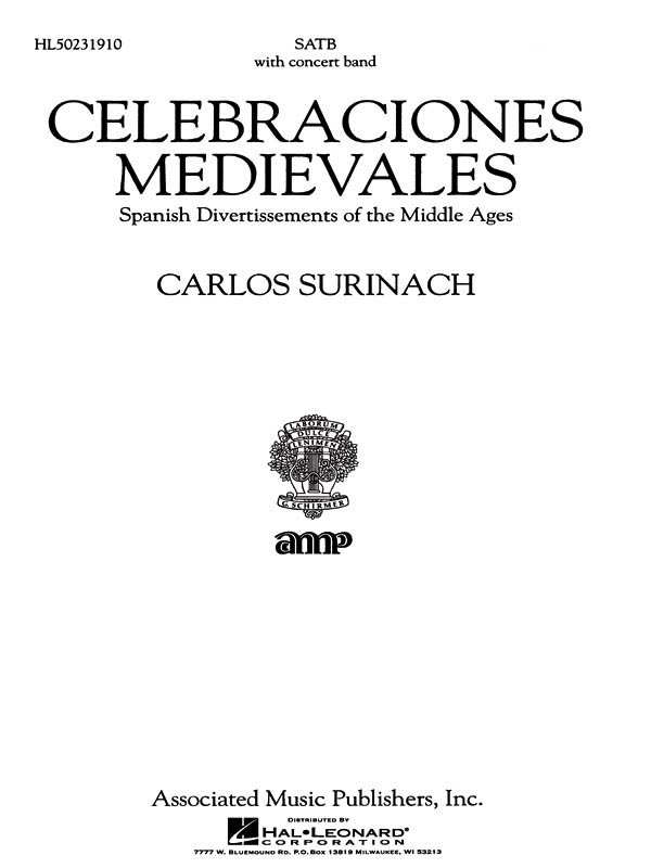 Carlos Surinach: Celebraciones Medievales: SATB: Vocal Score