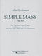 Alan Hovhaness: Simple Mass: SATB: Vocal Score