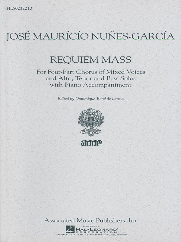 Jos Mauricio Nunes Garcia: Requiem Mass: SATB: Vocal Score