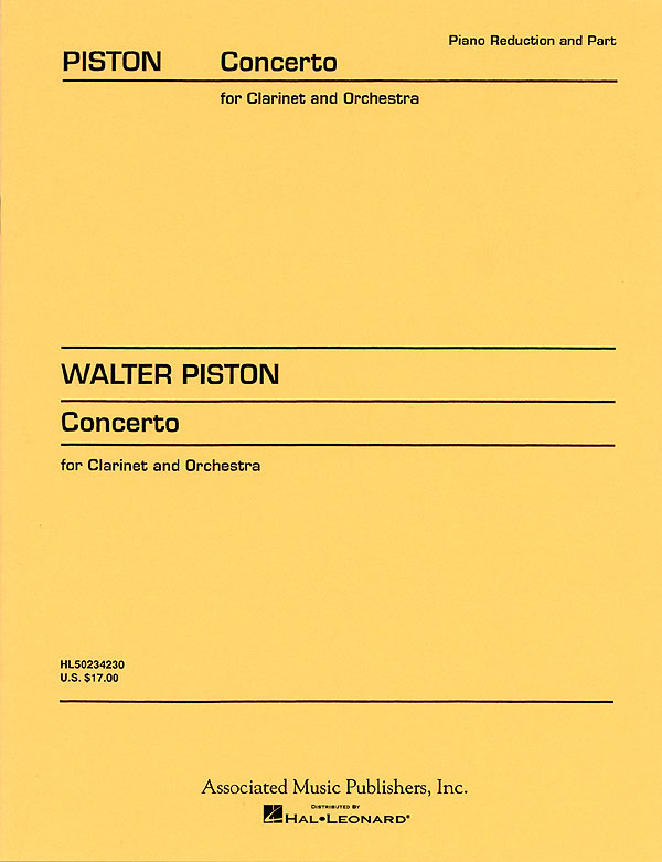Walter Piston: Clarinet Concerto: Clarinet and Accomp.: Instrumental Work