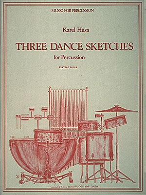 Karel Husa: Three Dance Sketches for Percussion Quartet: Percussion: Score and