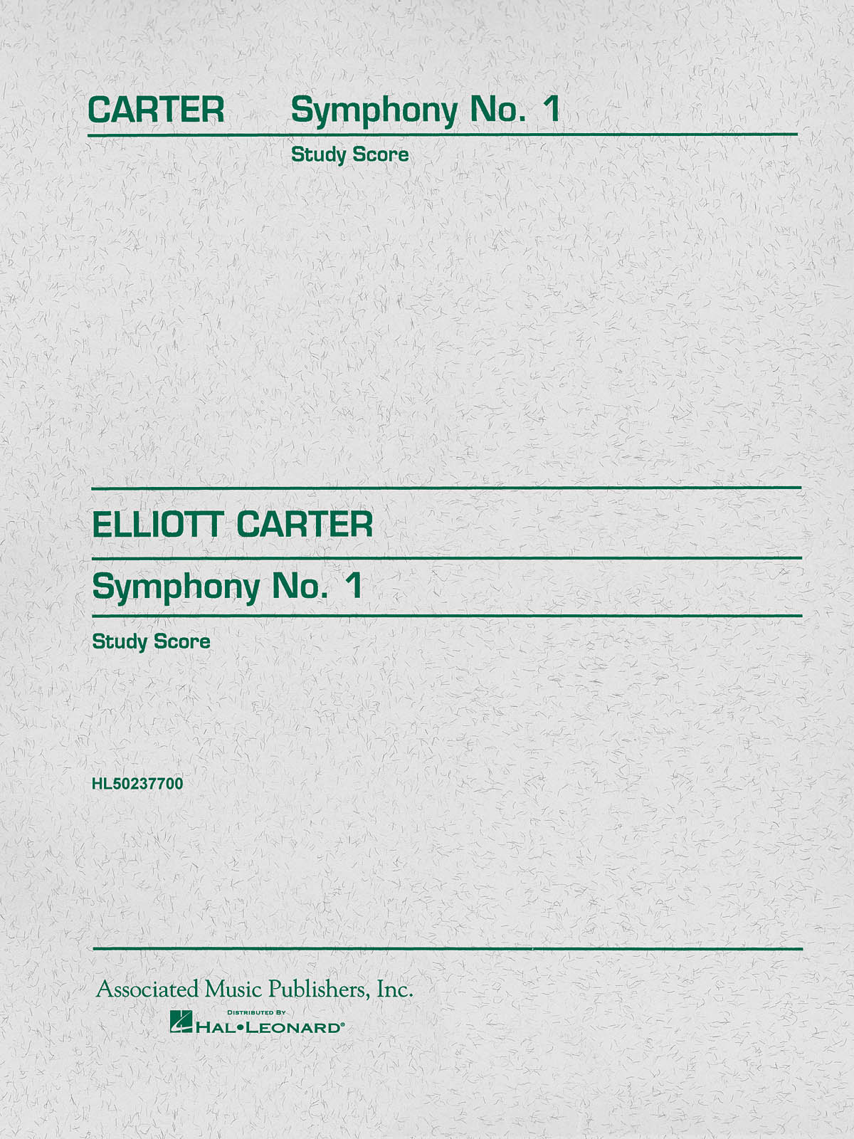 Elliott Carter: Symphony No. 1: Orchestra: Study Score