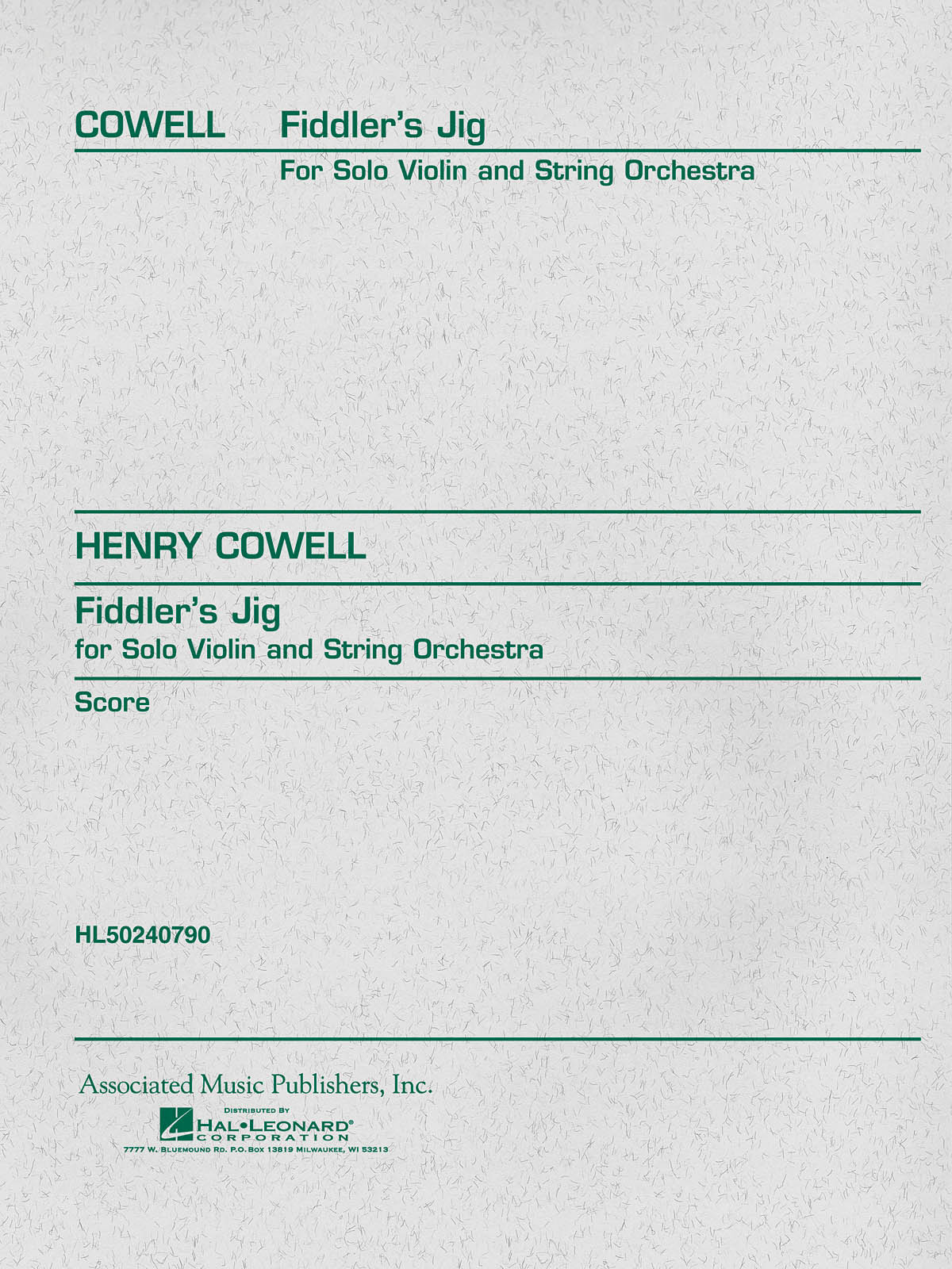 Henry Cowell: Fiddler's Jig: Violin: Score