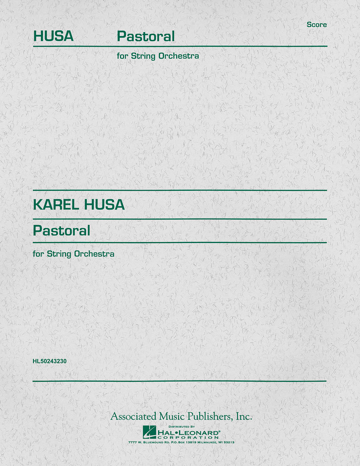Karel Husa: Pastorale: Orchestra: Score