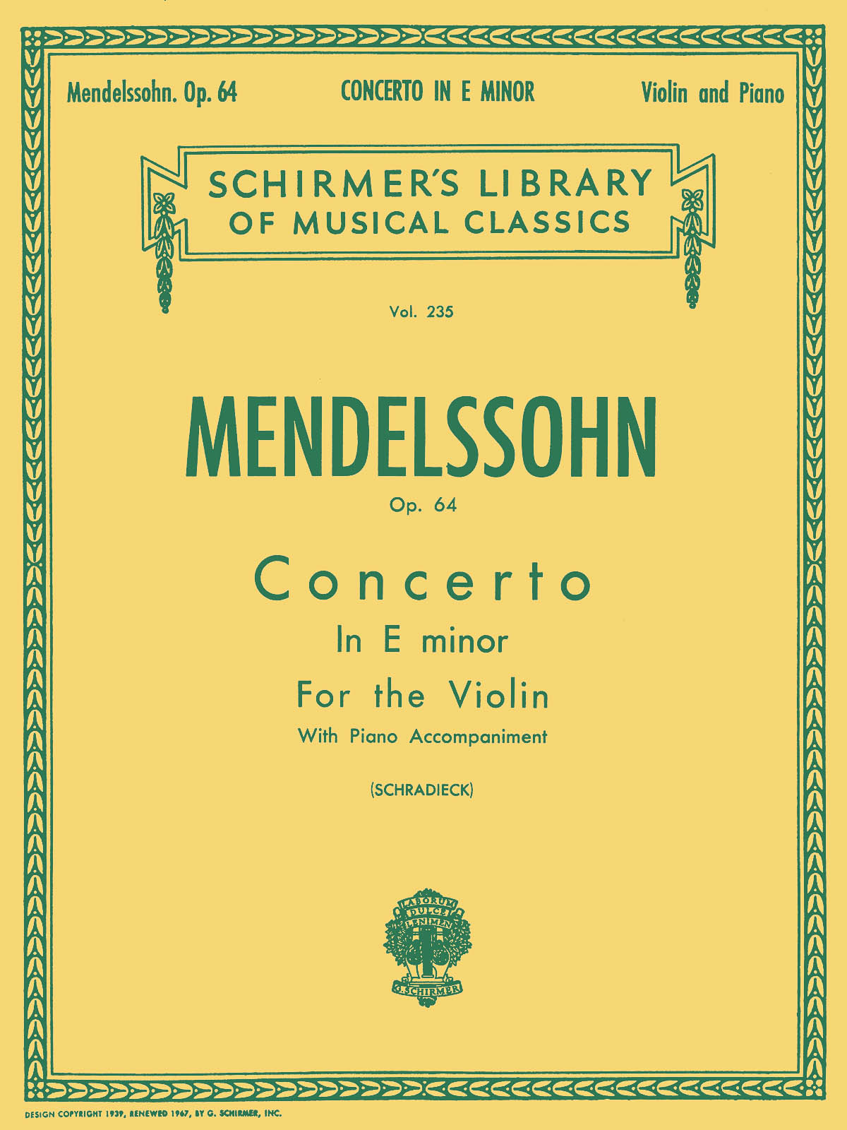 Felix Mendelssohn Bartholdy: Concerto In E Minor Op.64: Violin: Instrumental