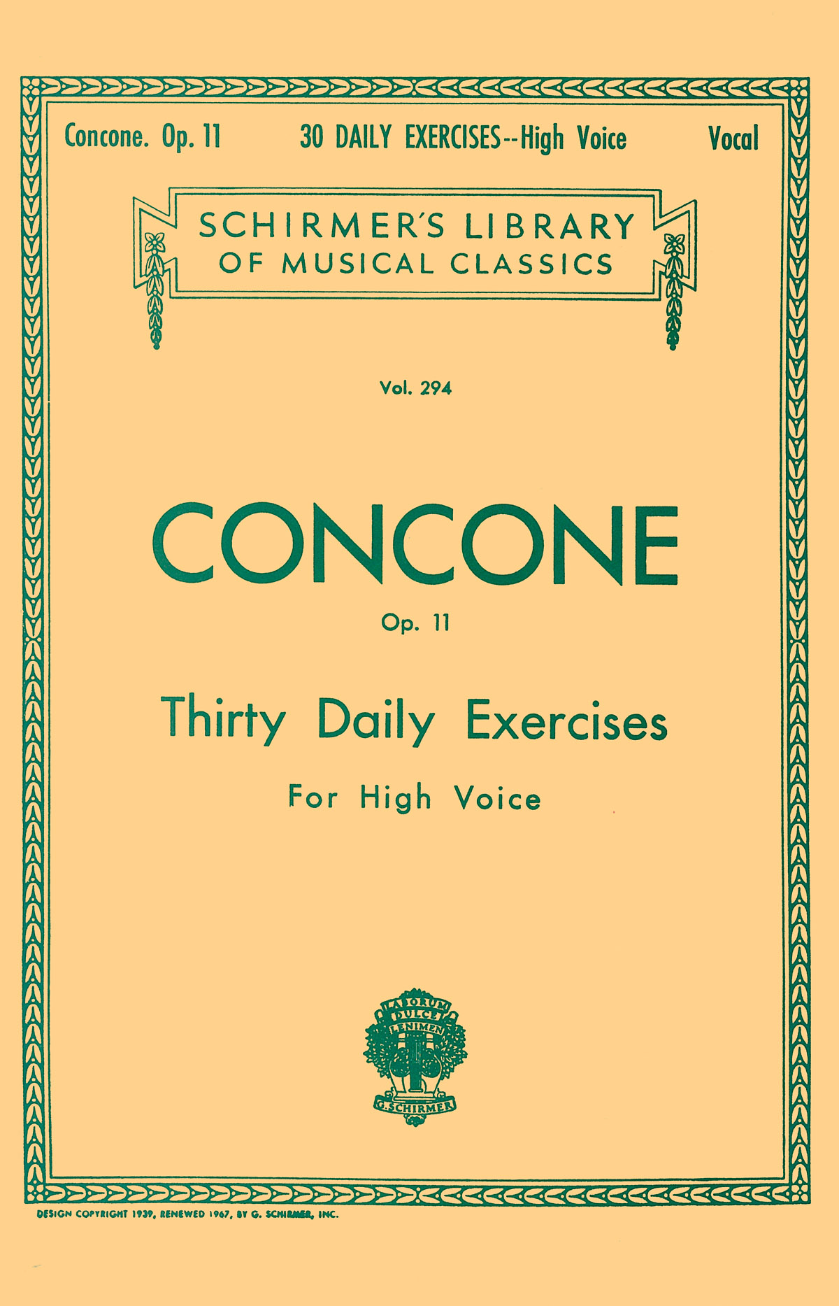 Joseph Concone: 30 Daily Exercises  Op. 11 - High Voice: High Voice: Mixed