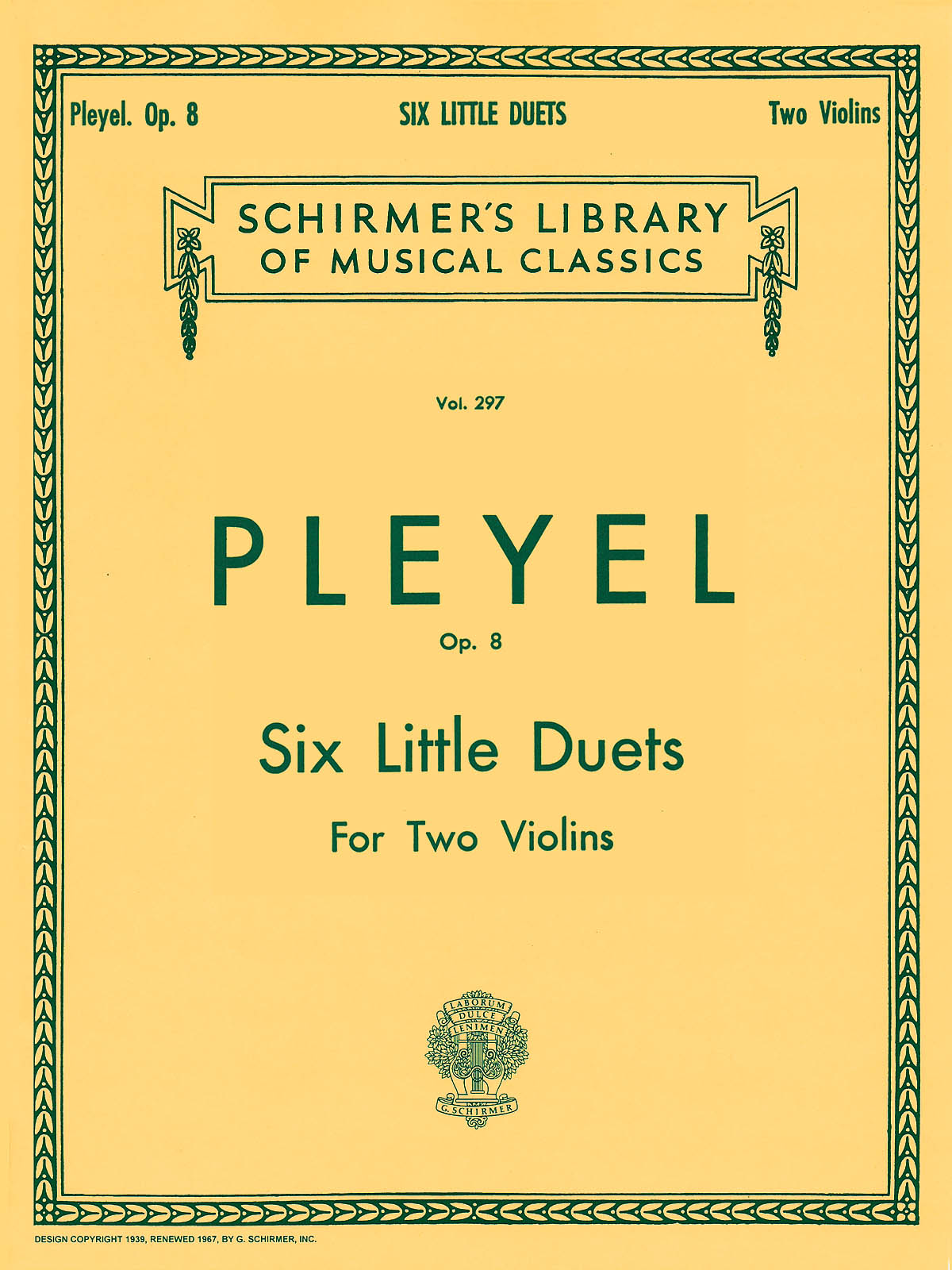Ignace Pleyel: Six Little Duets  Op. 8: Violin
