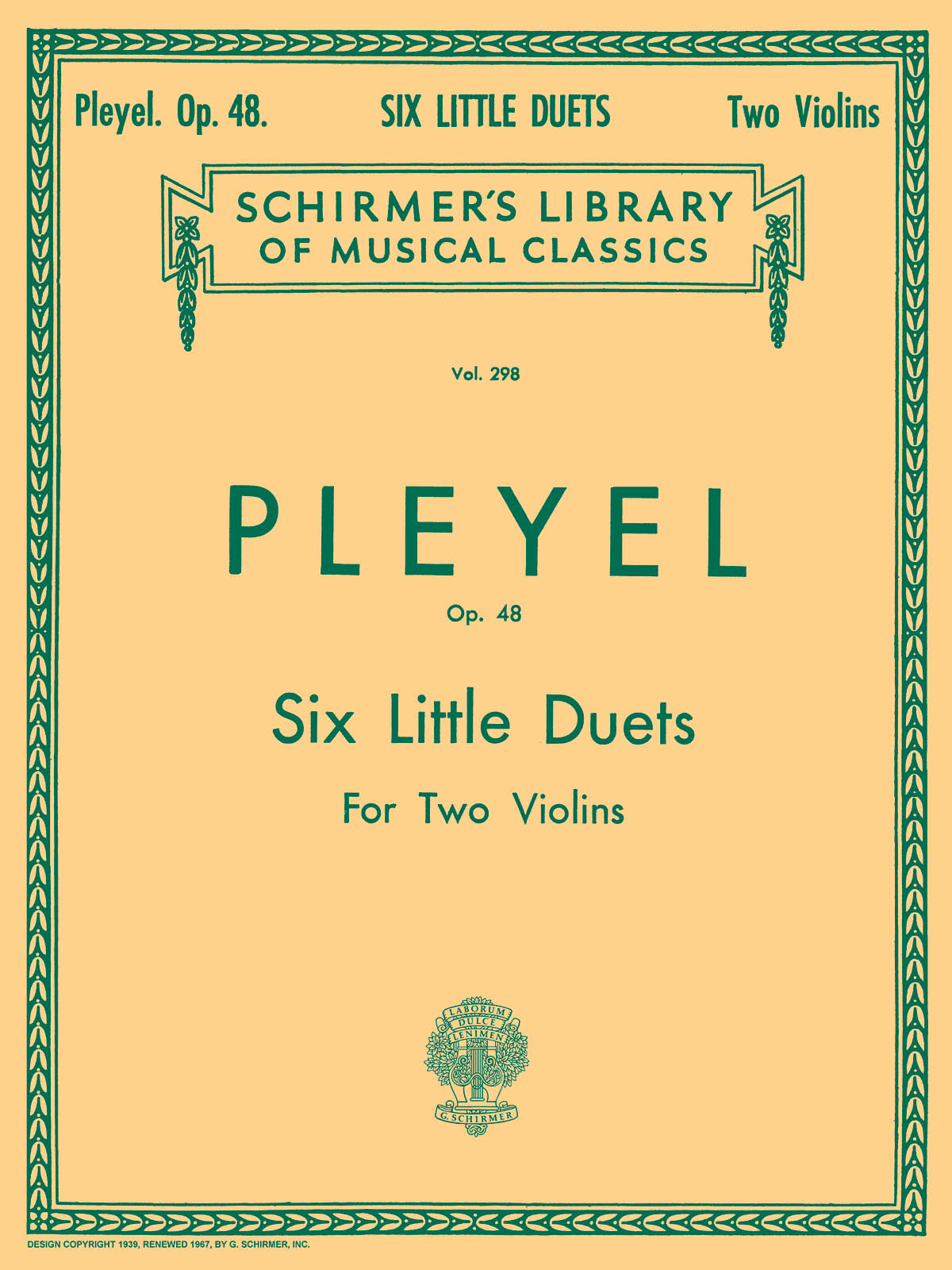 Ignace Pleyel: Six Little Duets  Op. 48: Violin: Instrumental Album