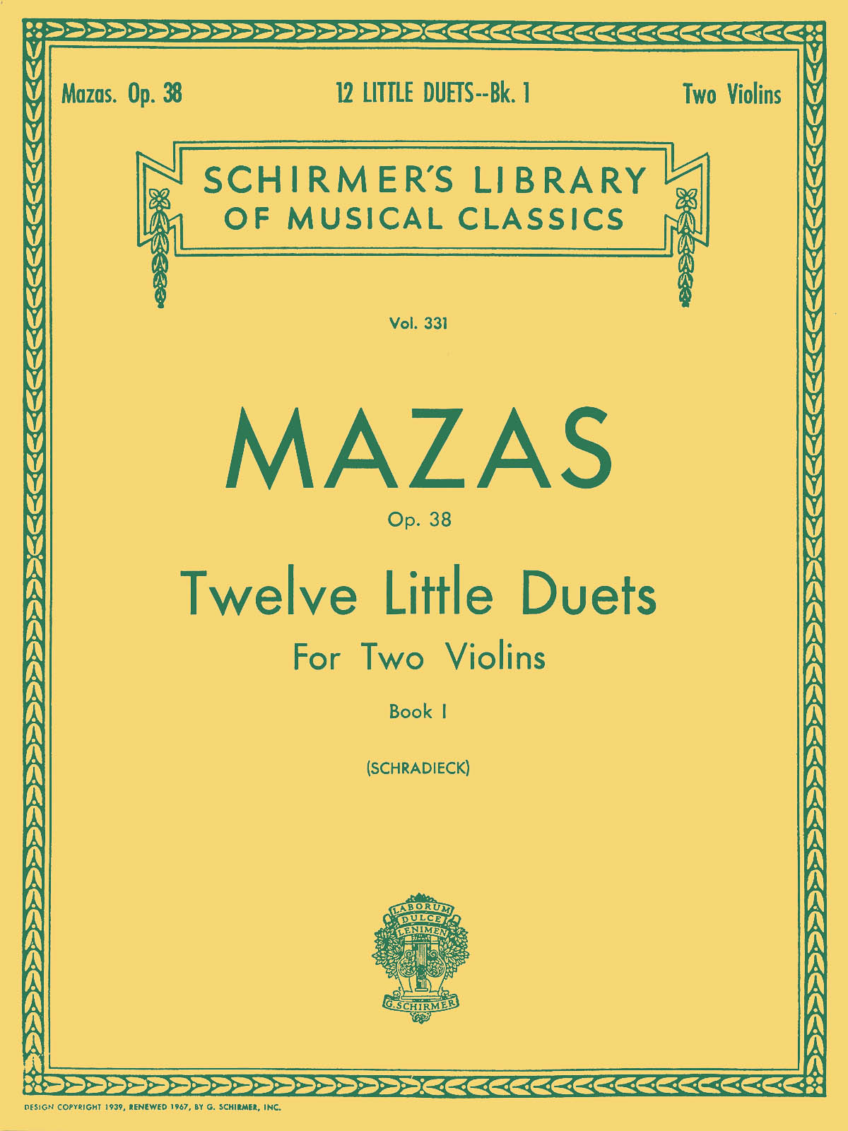 Jacques-Frol Mazas: 12 Little Duets  Op. 38 - Book 1: Violin: Instrumental