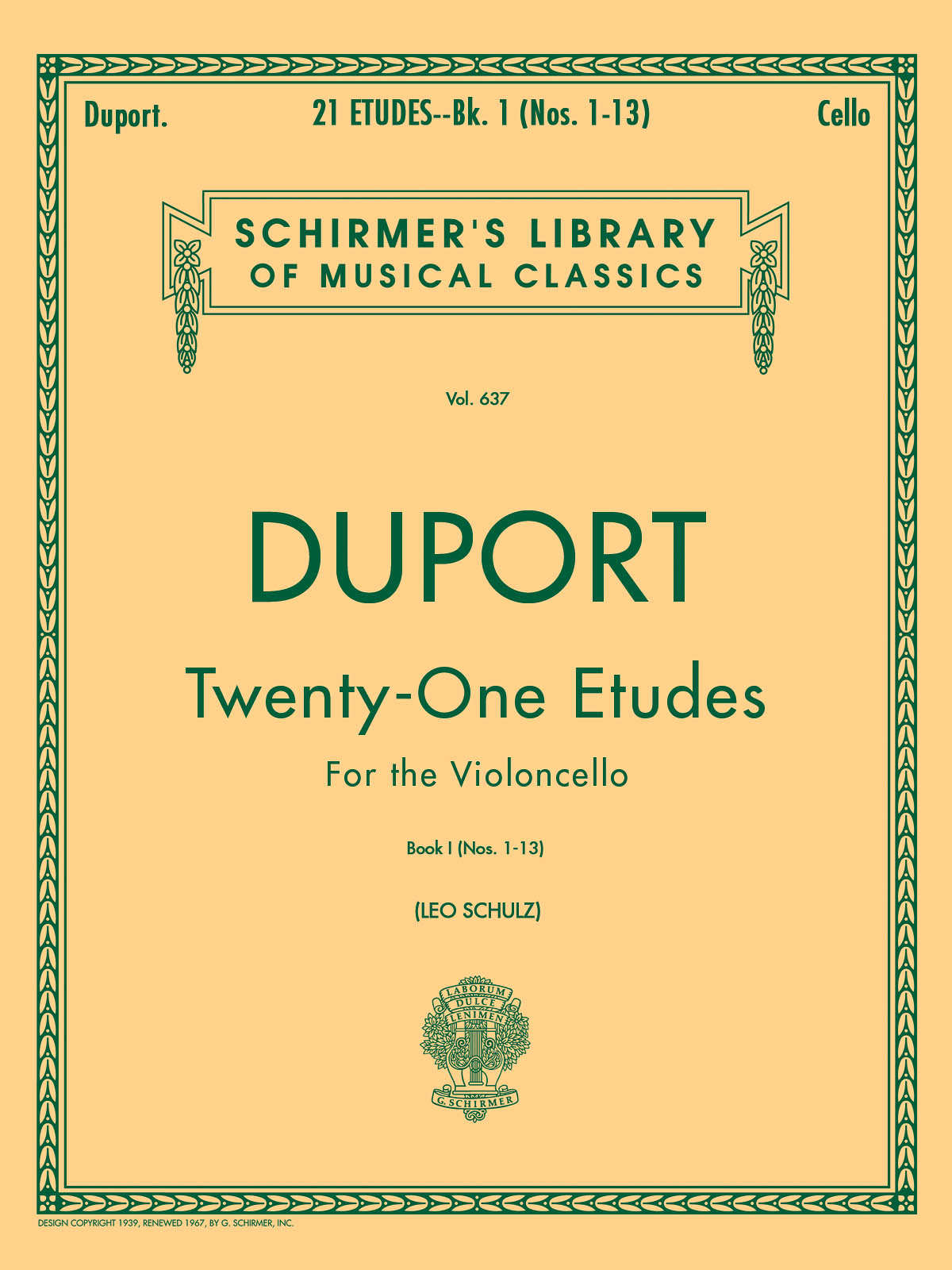 Jean-Pierre Duport: 21 Etudes - Book 1: Cello Solo: Instrumental Tutor