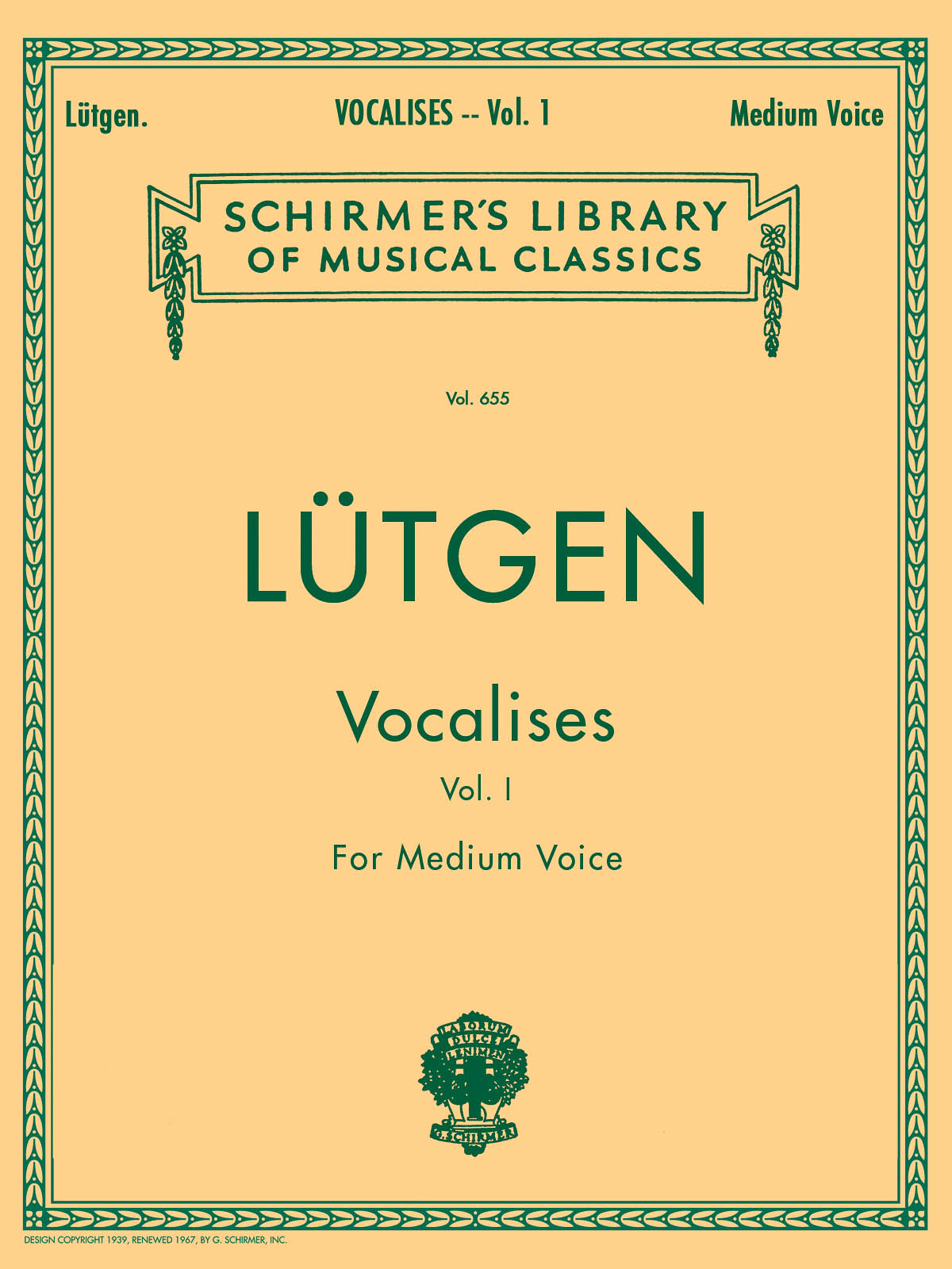 B. Ltgen: Vocalises (20 Daily Exercises) - Book I: Medium Voice: Instrumental