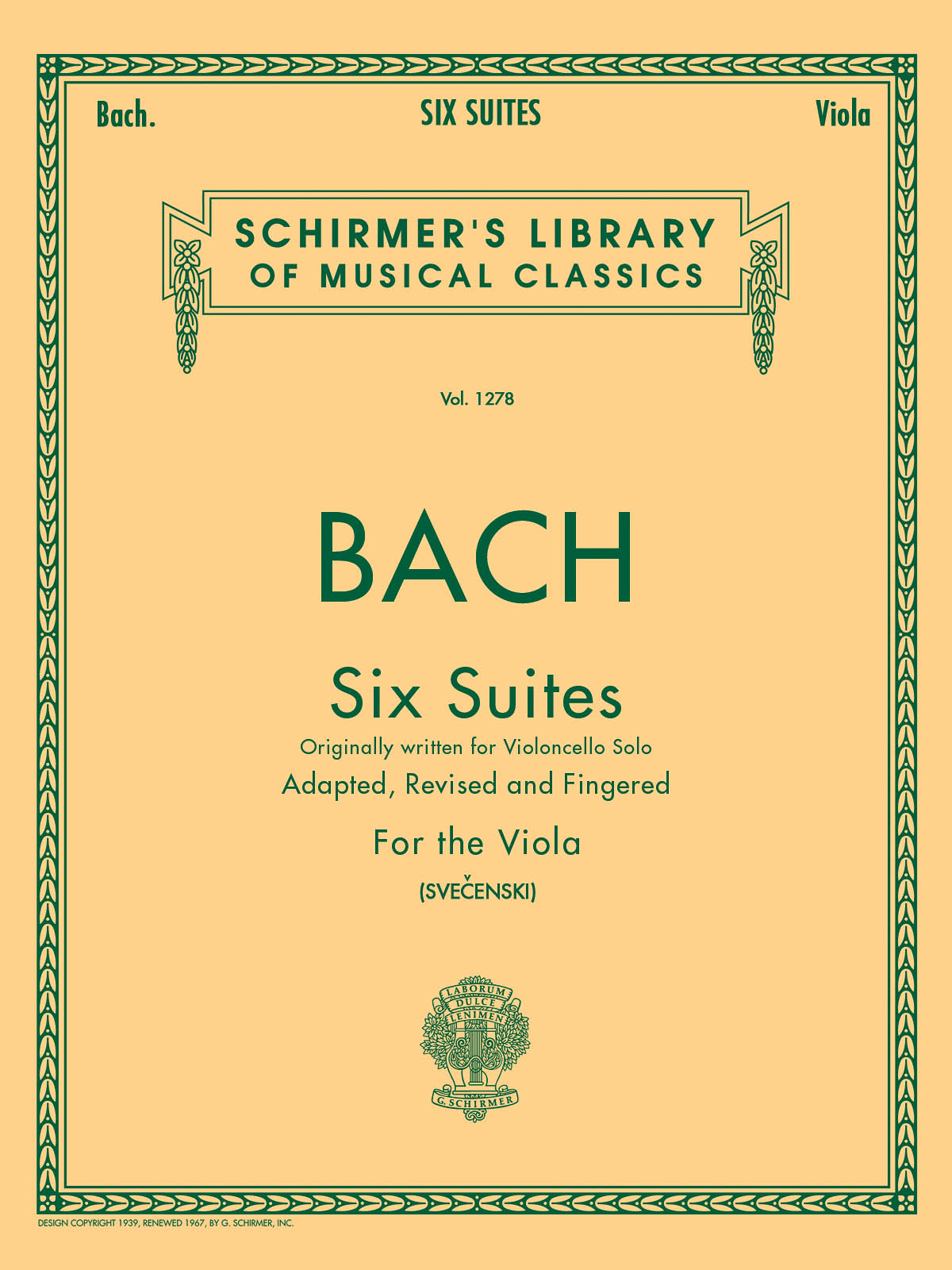 Johann Sebastian Bach: 6 Suites: Viola: Instrumental Album