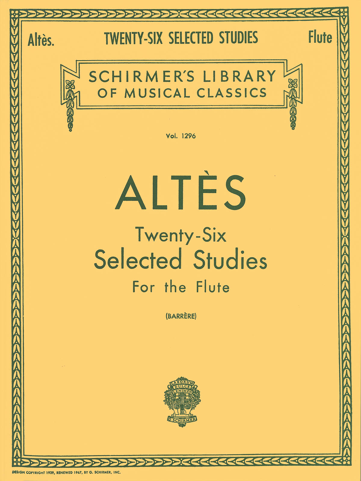 Joseph-Henri Alts: 26 Selected Studies: Flute: Study
