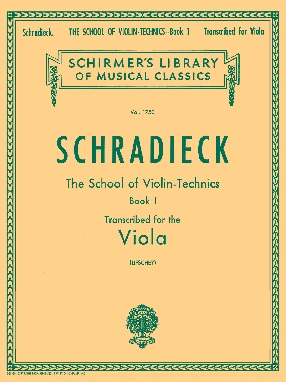 Henry Schradieck: School of Violin Technics  Op. 1 - Book 1: Violin: