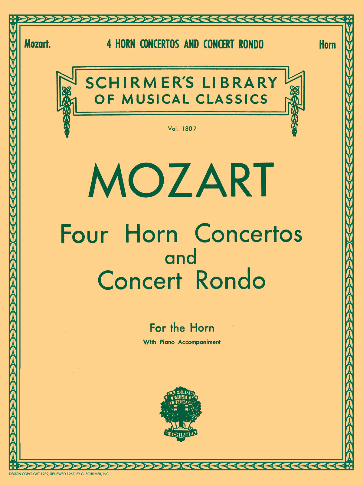 Wolfgang Amadeus Mozart: 4 Horn Concertos and Concert Rondo: French Horn: