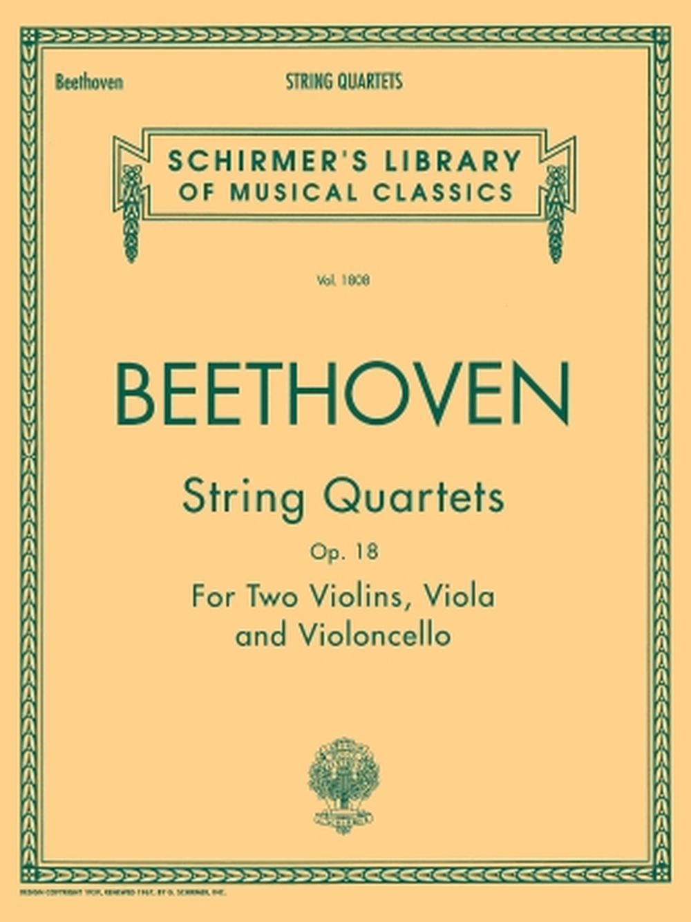 Ludwig van Beethoven: String Quartets  Op. 18: String Quartet: Score and Parts