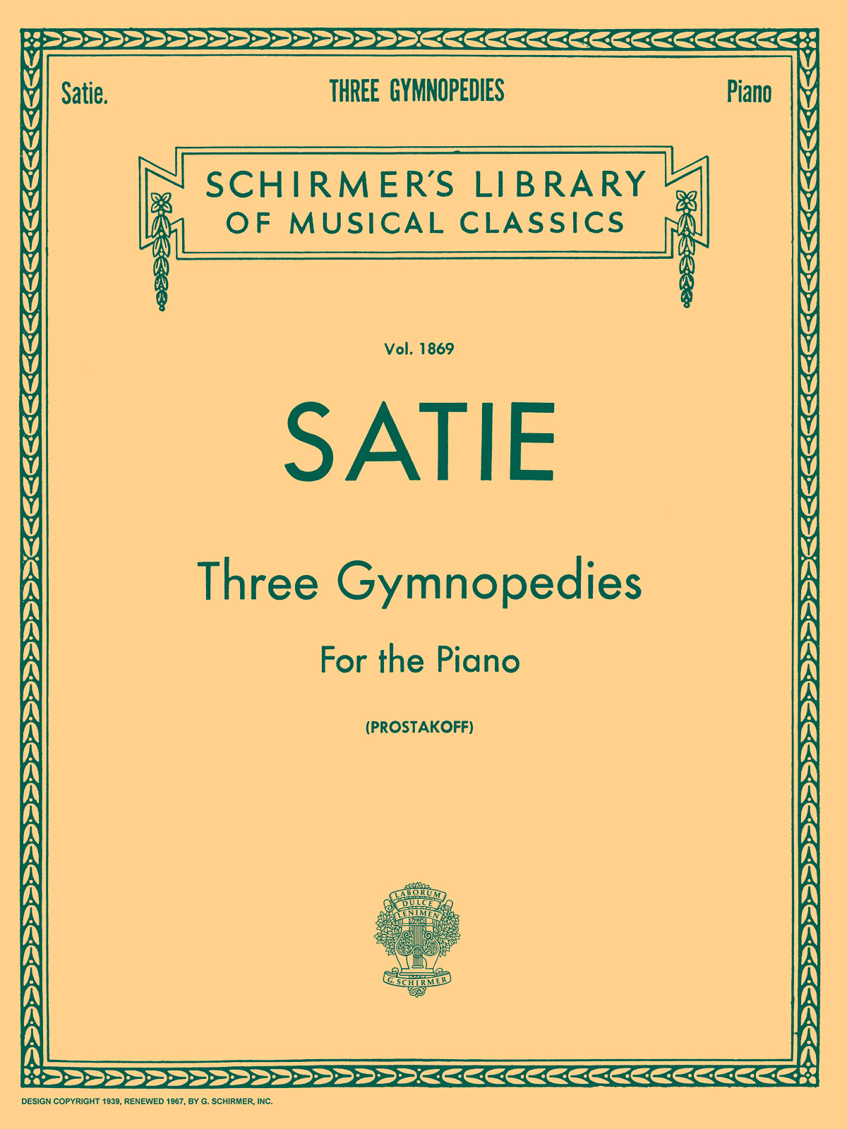 Erik Satie: 3 Gymnopedies: Piano: Instrumental Work