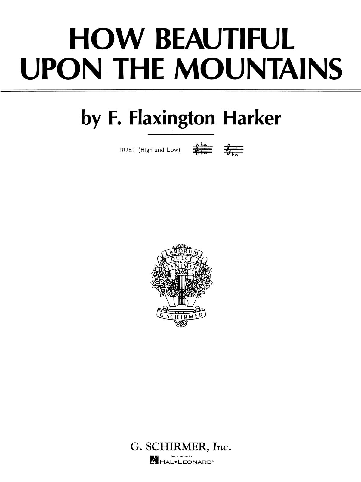 F. Flaxington Harker: How Beautiful Upon the Mountains: Voice: Vocal Score